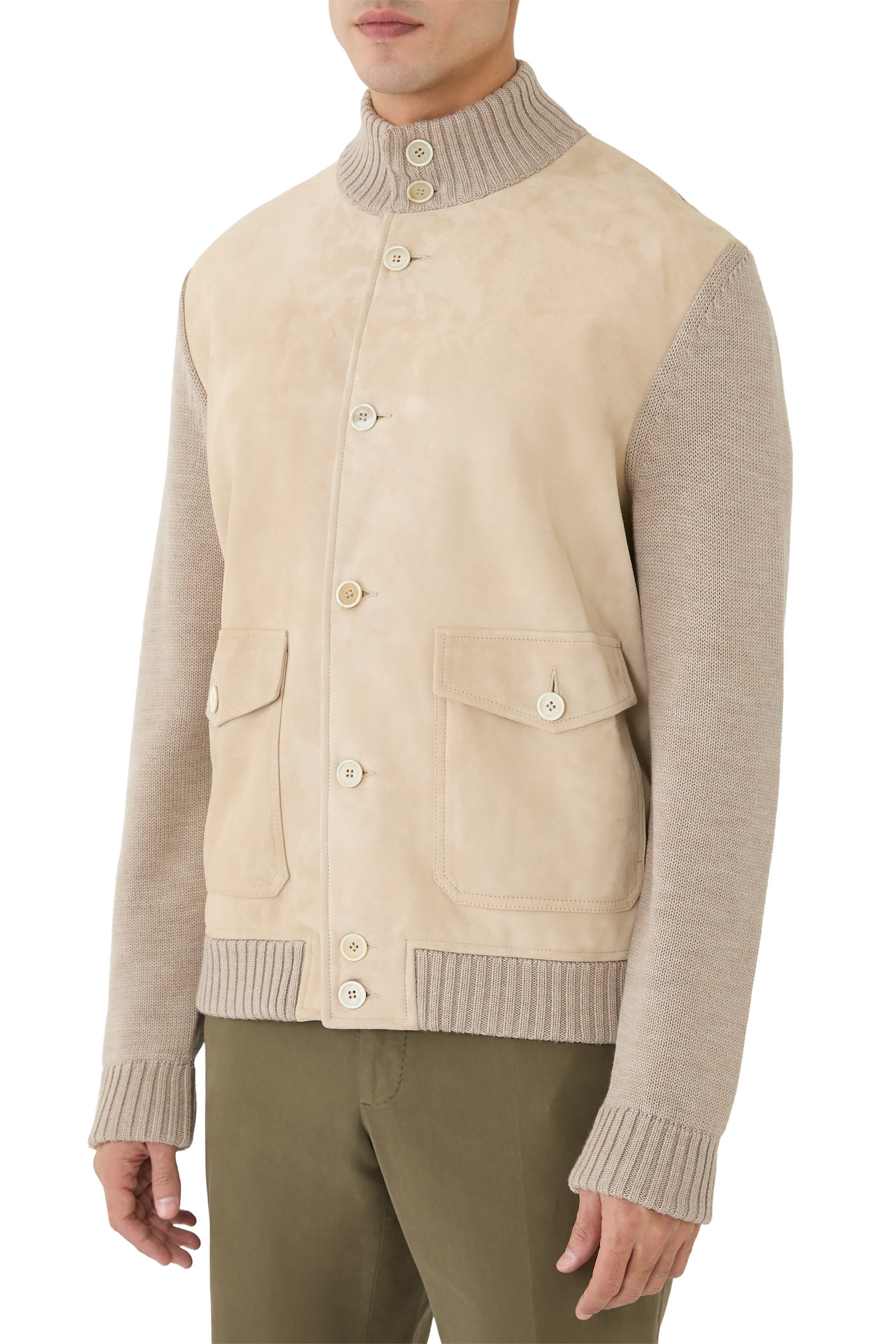 جاكيت بقصة ضيقة صوف وشمواه