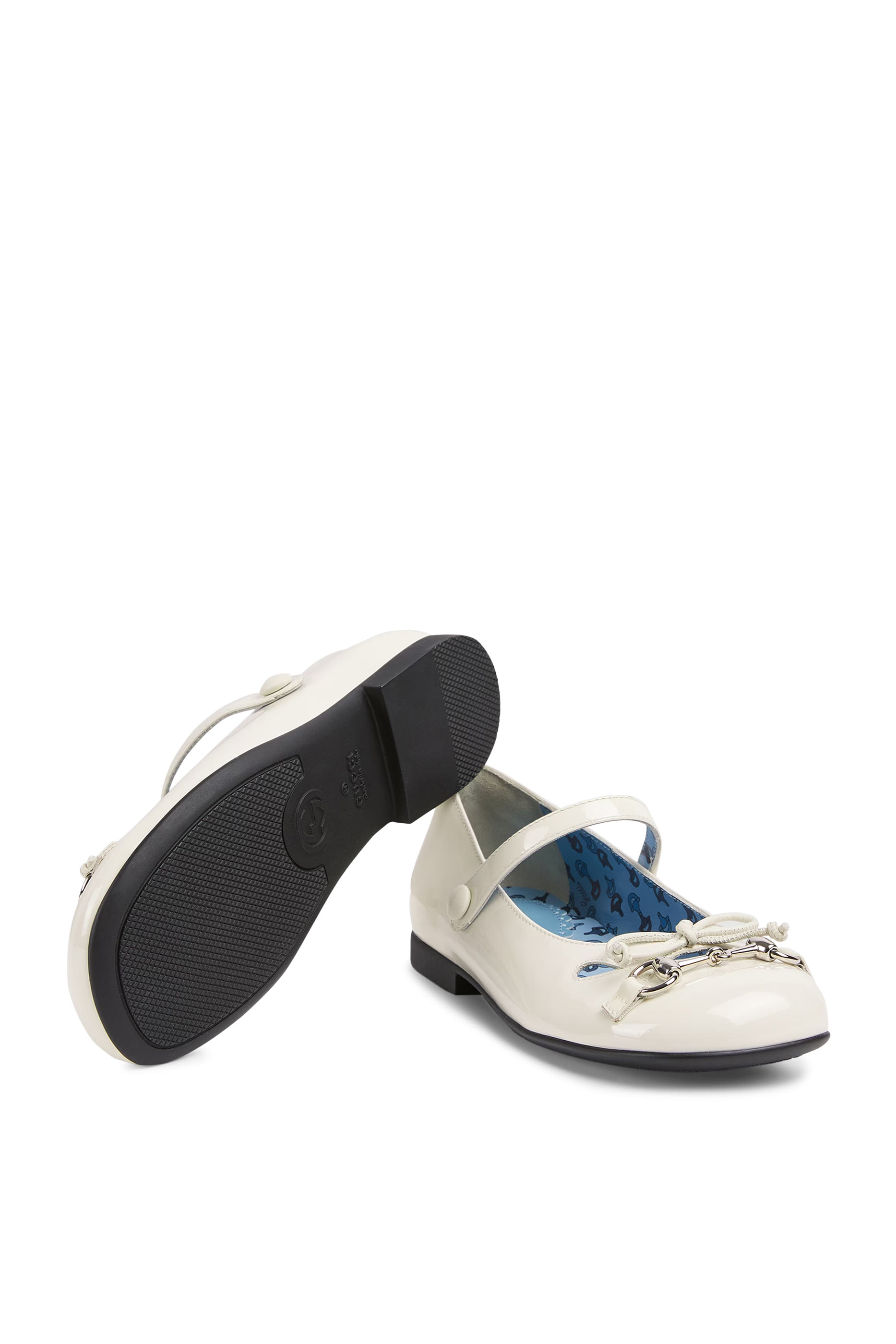 حذاء باليرينا بكعب مسطح بشعار الماركة للأطفال