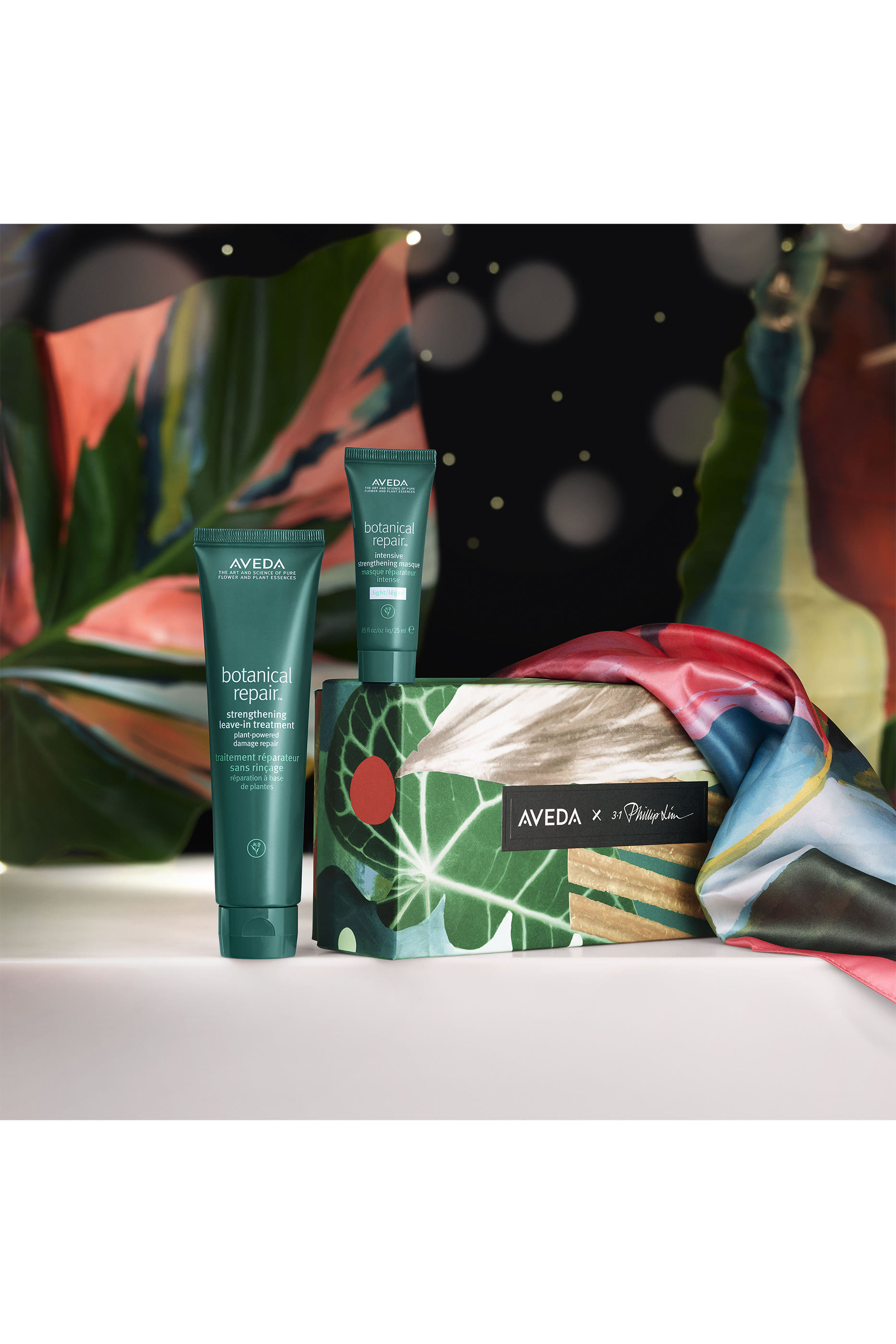 مجموعة ثنائية بوتانيكال ريبير علاجية لتقوية الشعر مع وشاح للشعر، 3 قطع