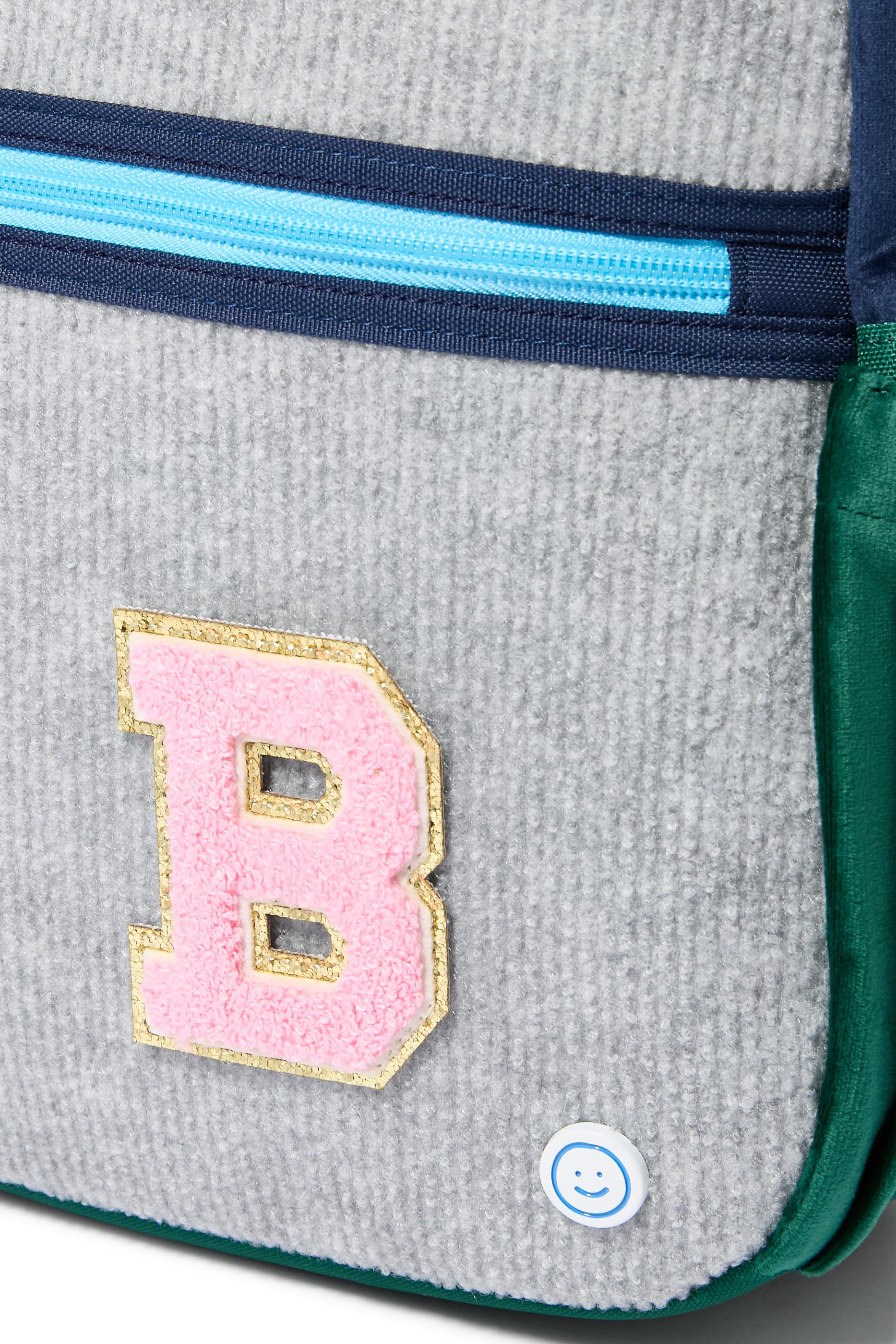 رقعة بتصميم حرف B لامعة شنيل مقاس 3 بوصة للأطفال