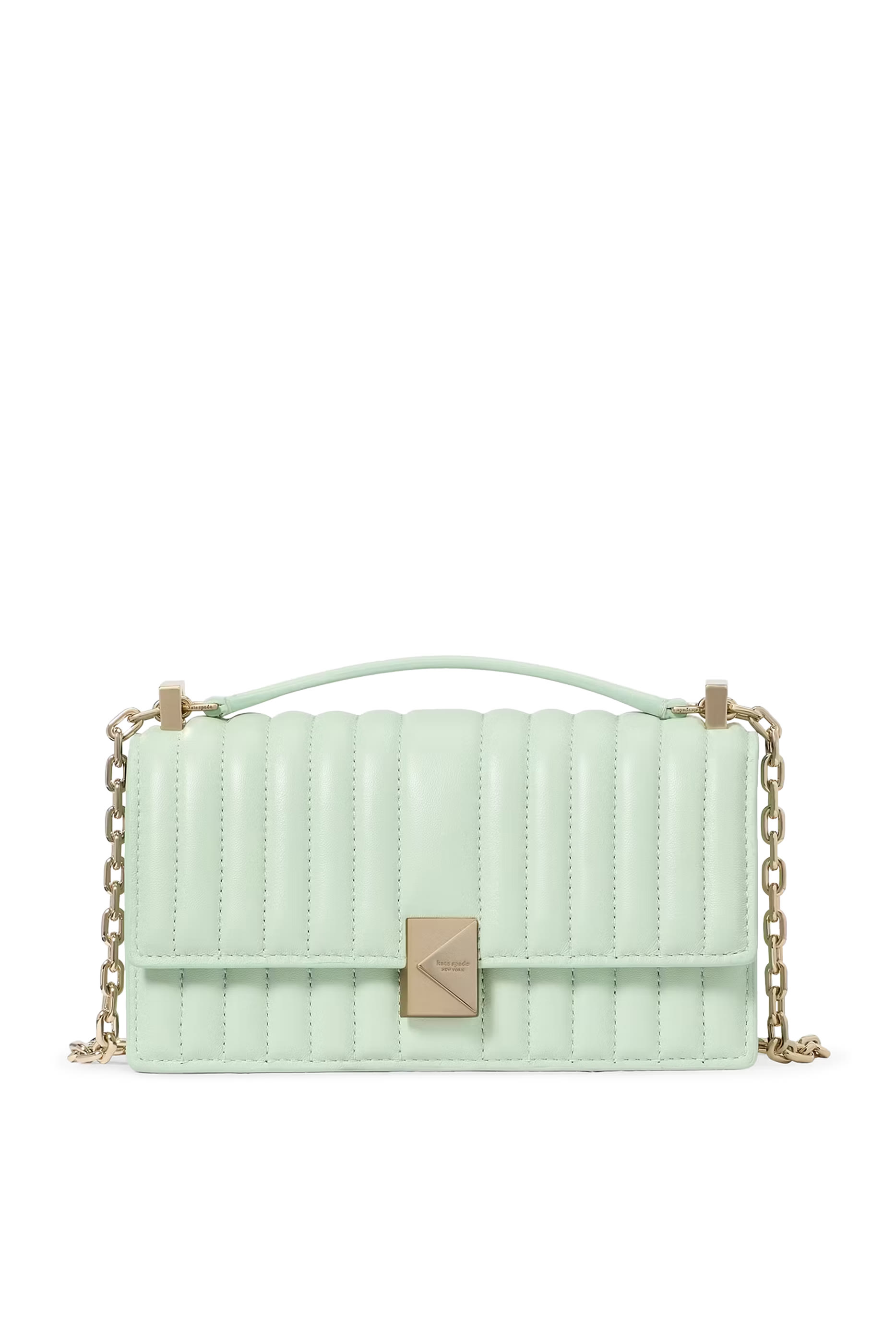 حقيبة كروس بودي ديكو صغيرة بغطاء قلاب وسلسلة جلد مبطن