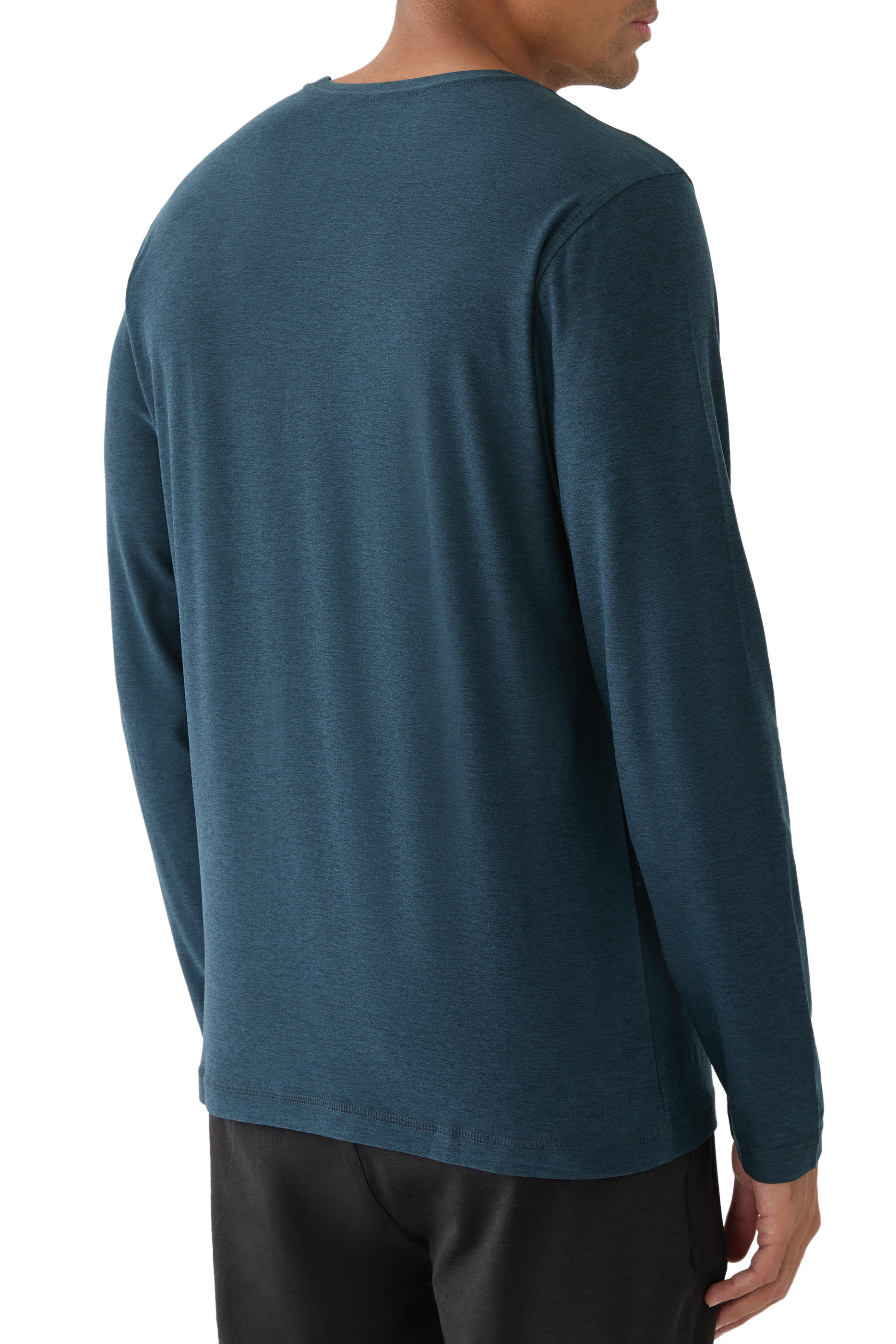 تيشيرت ستراتو بأكمام طويلة قماش معالج