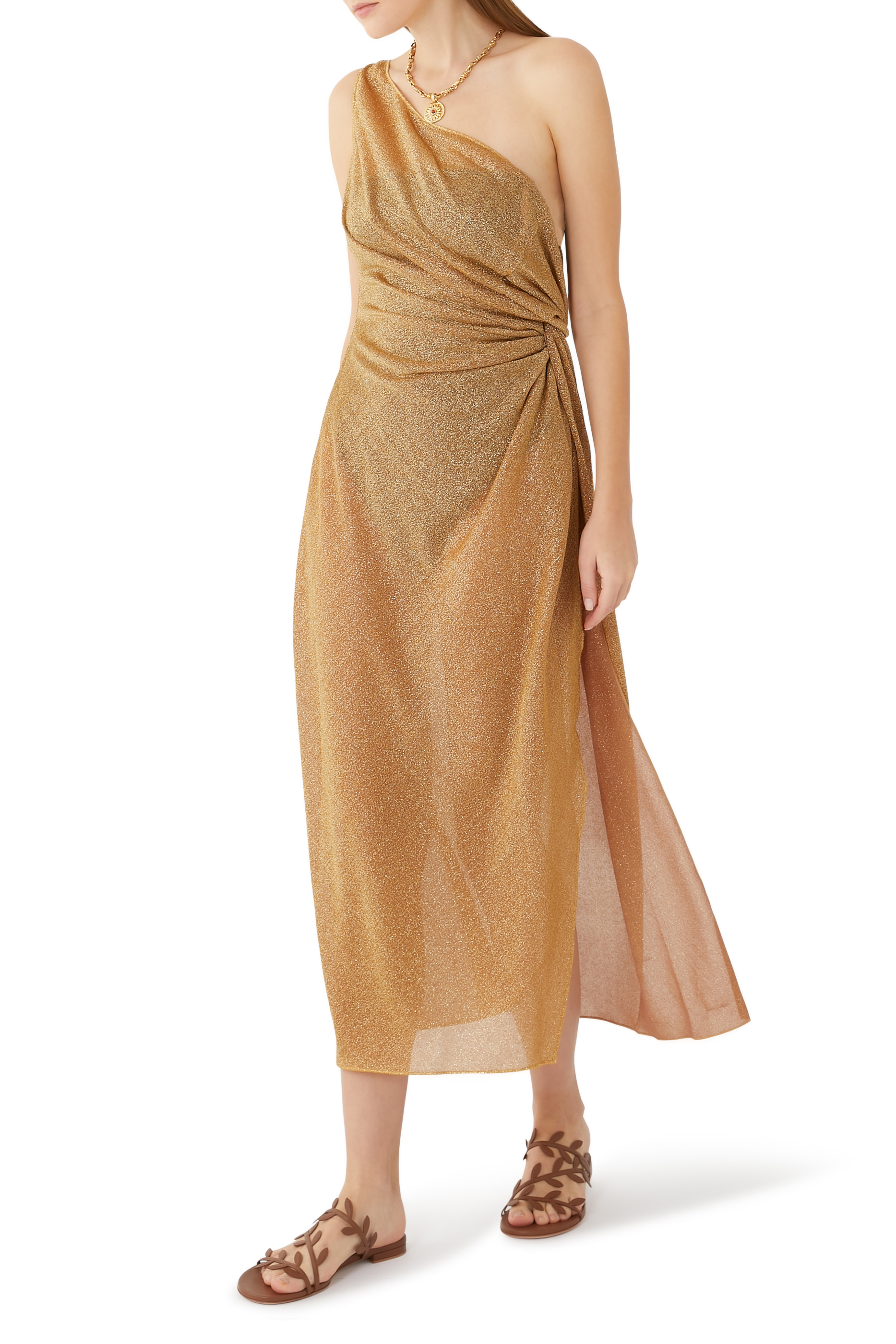 فستان لوميير متوسط الطول بعقدة