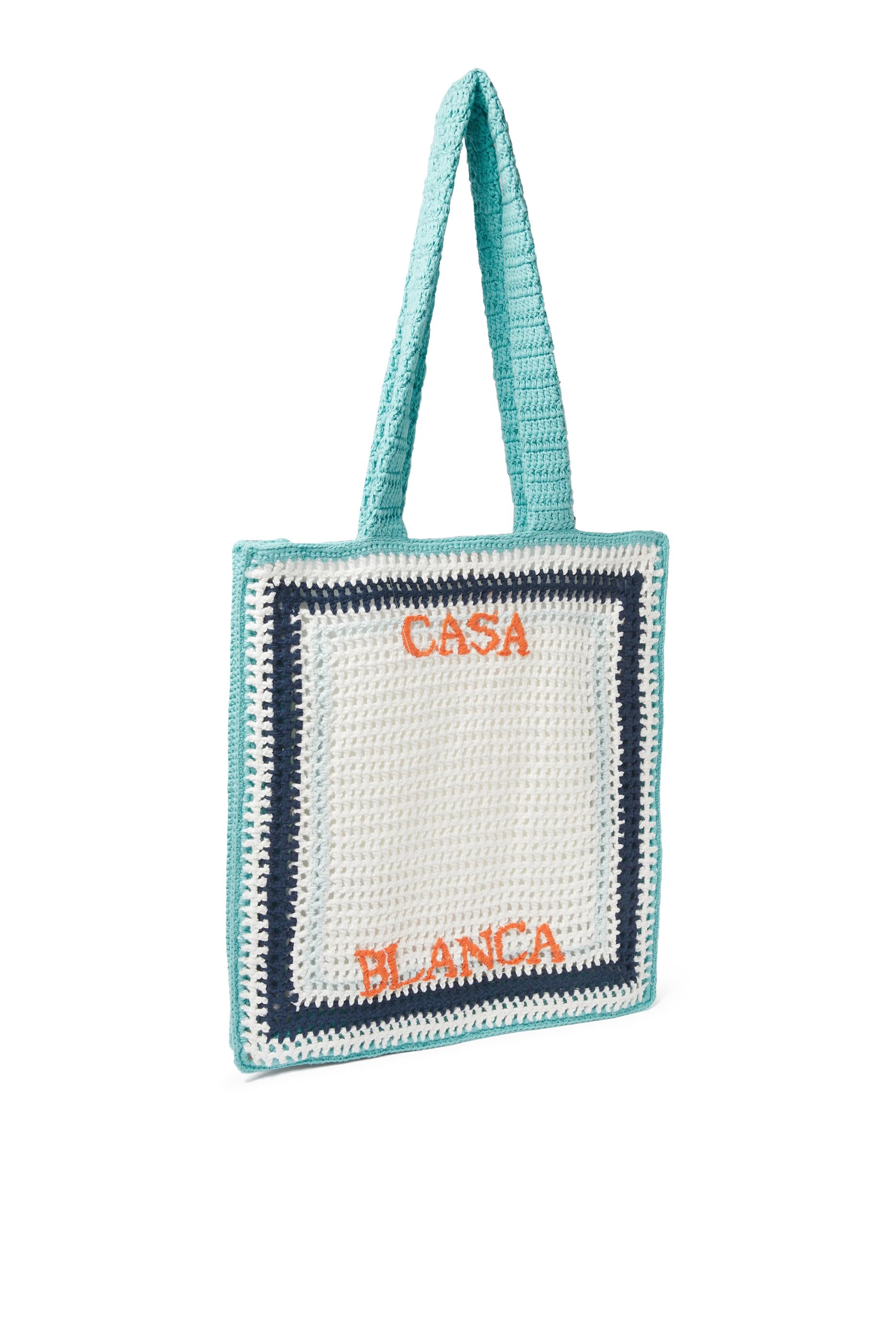 حقيبة كروشيه بخطوط