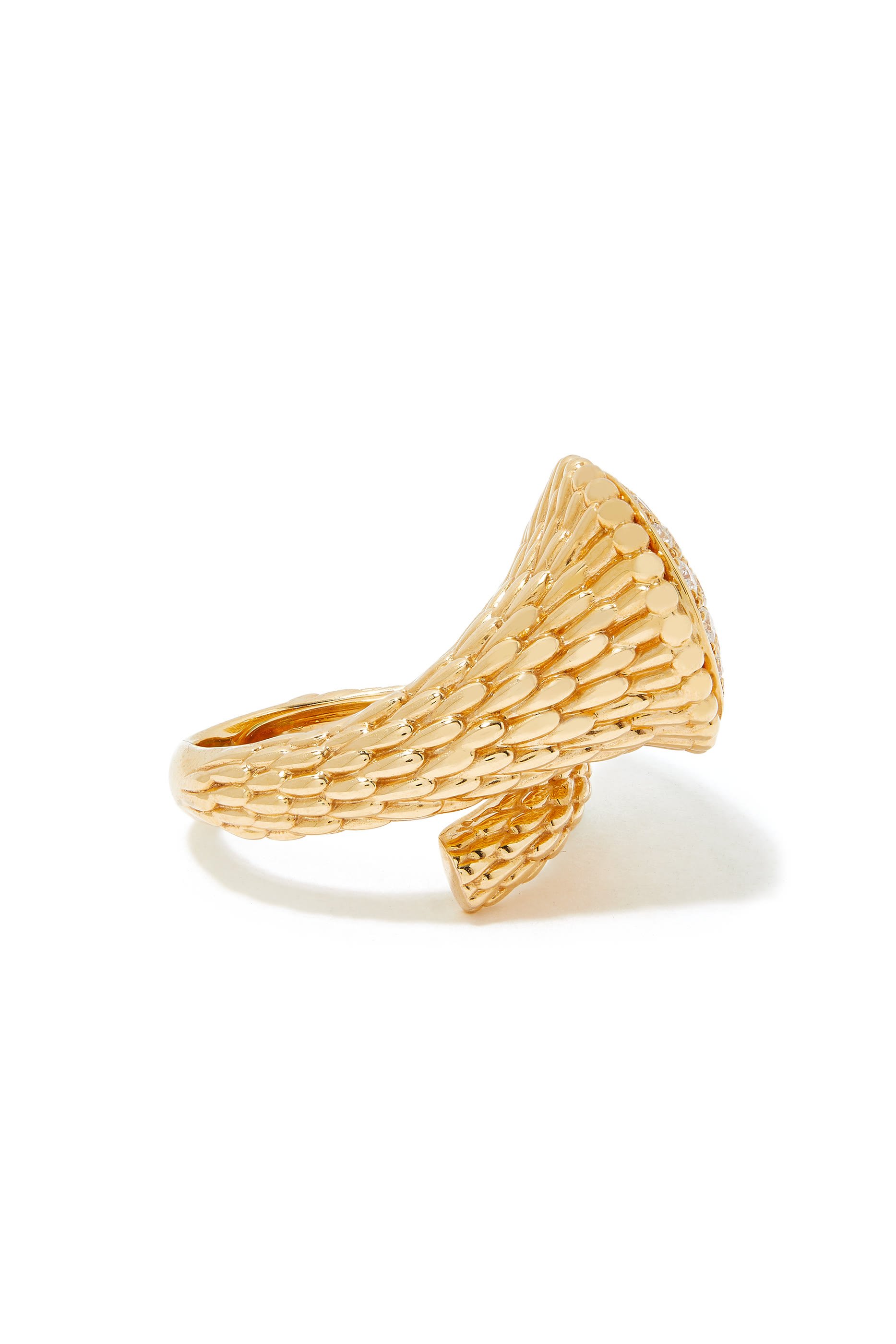 Serpent Boh&egrave;me Large Ring, 18k Yellow Gold & Diamonds