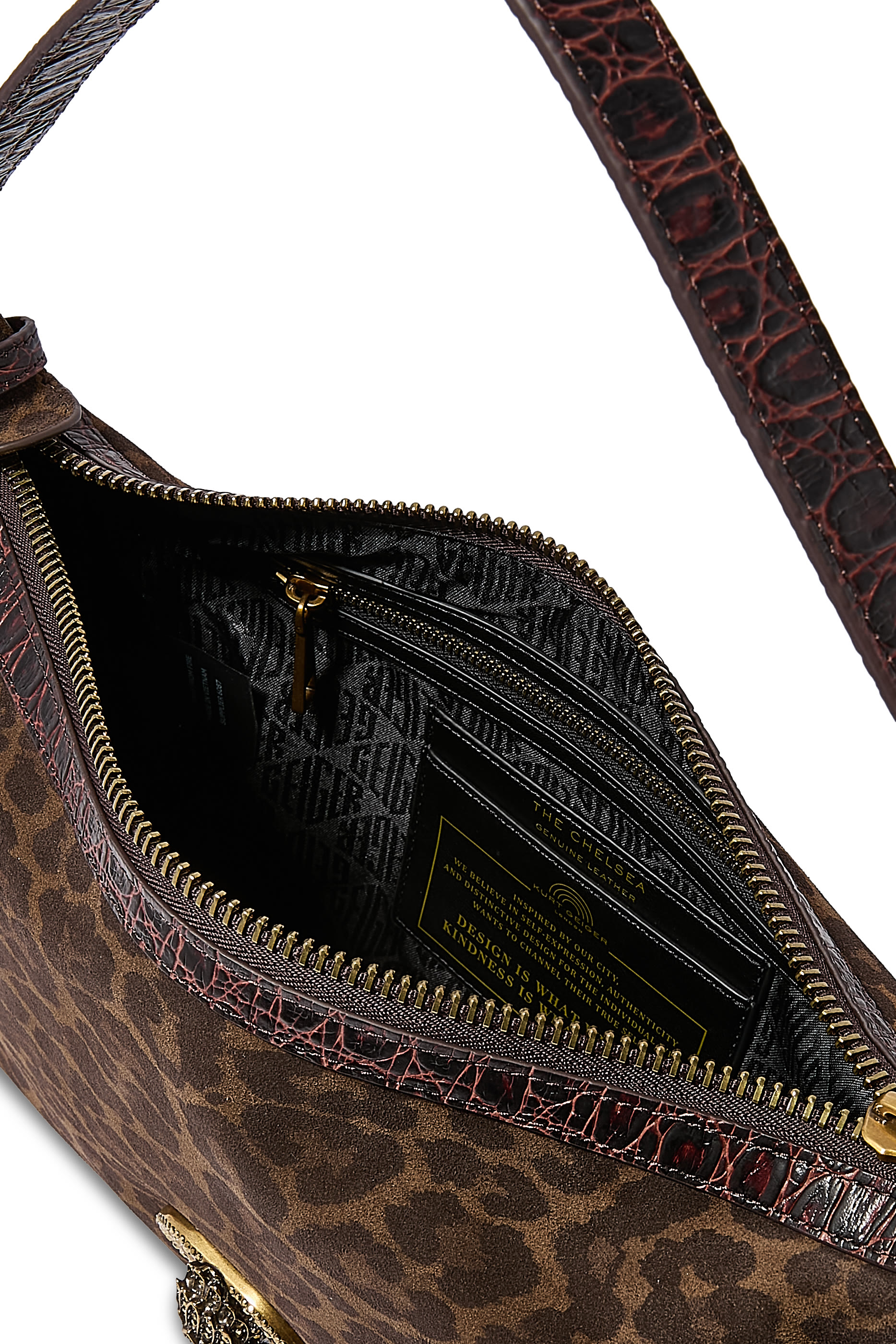 حقيبة كتف تشيلسي بنقشة جلد الفهد شمواه ناعم