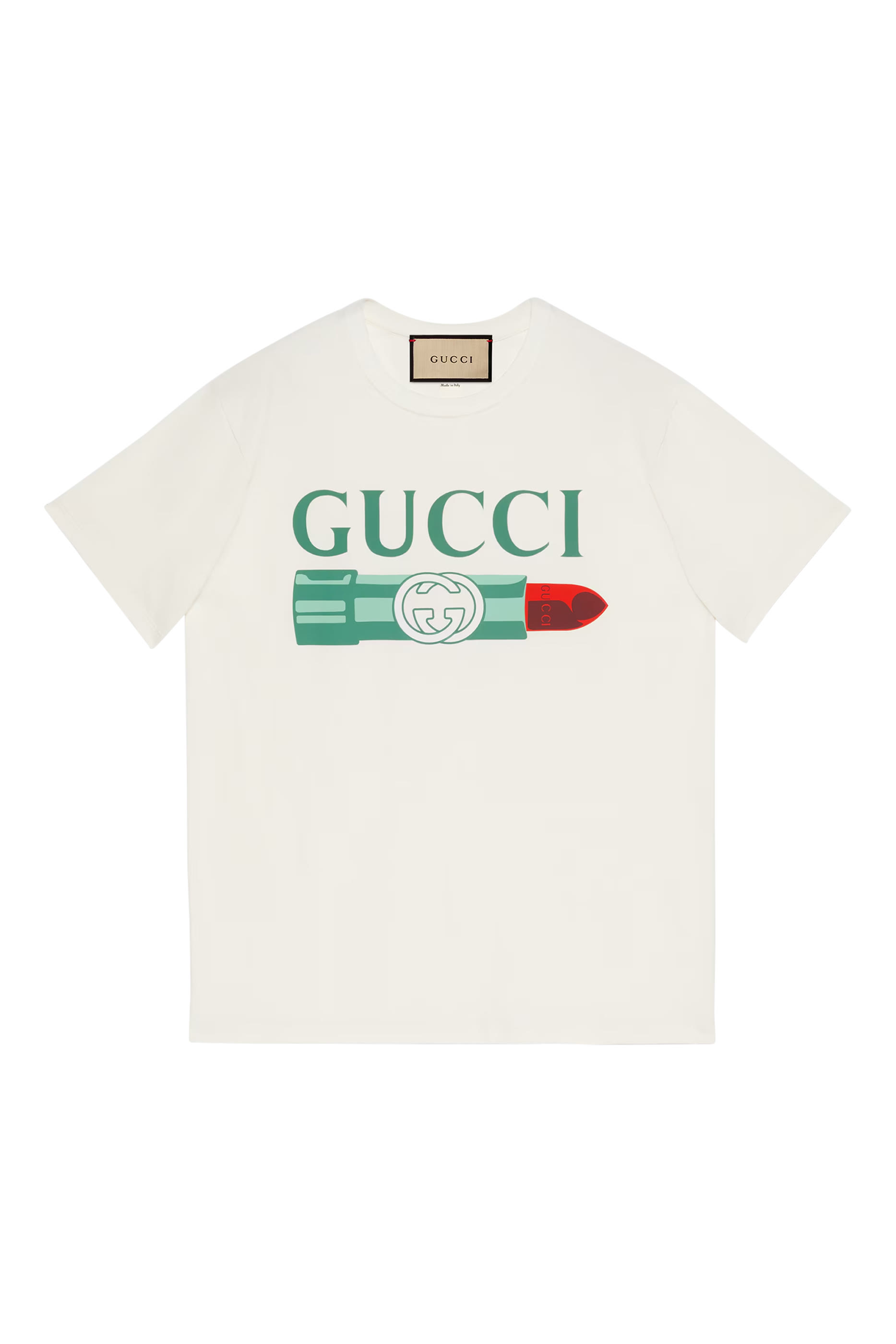 تيشيرت بطبعة أحمر شفاه قطن