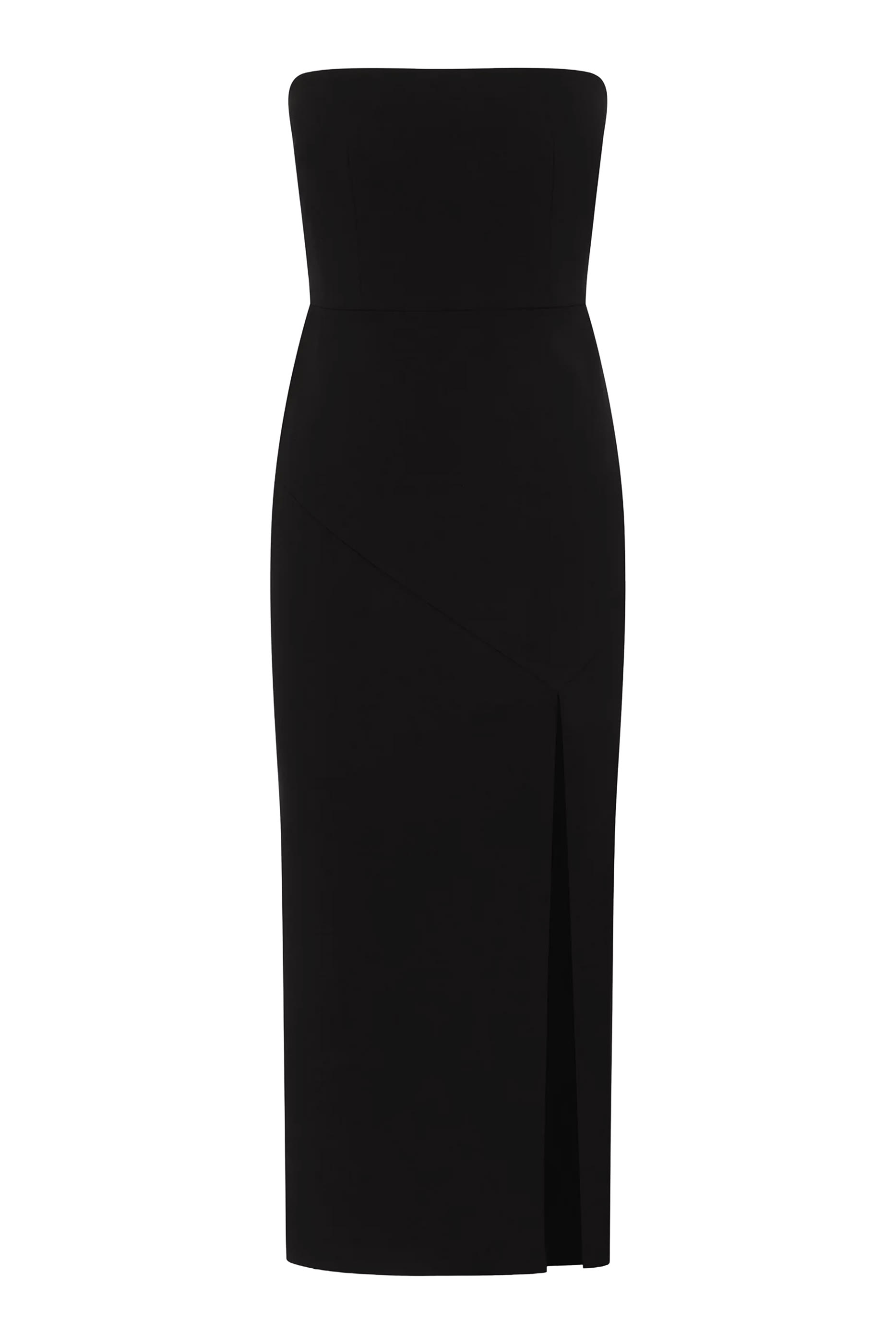 فستان بلا حمالات كريب