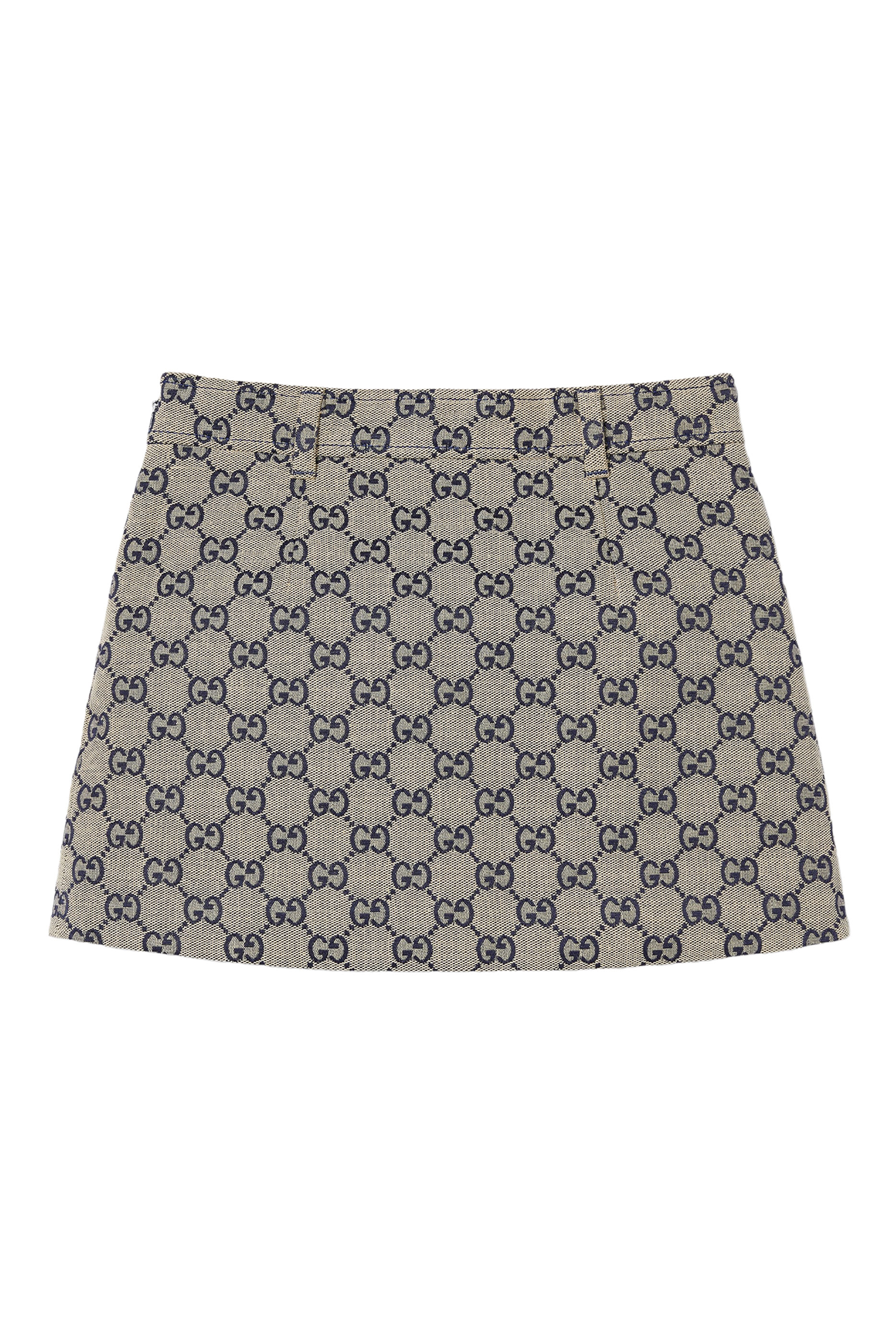 تنورة قماش قنب بنقشة حرفي شعار الماركة للأطفال