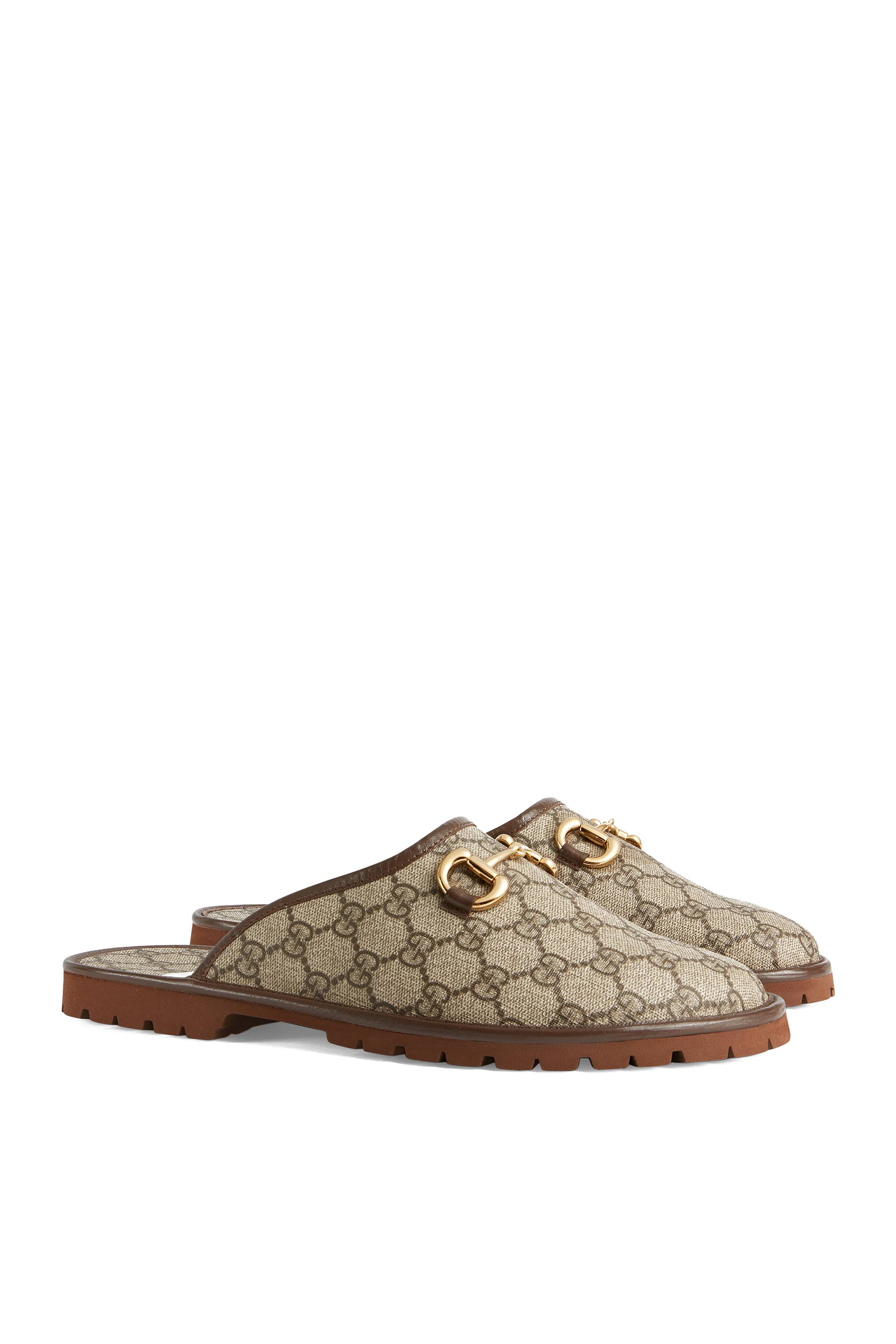 حذاء مفتوح من الخلف قنب بشعار GG&rlm;