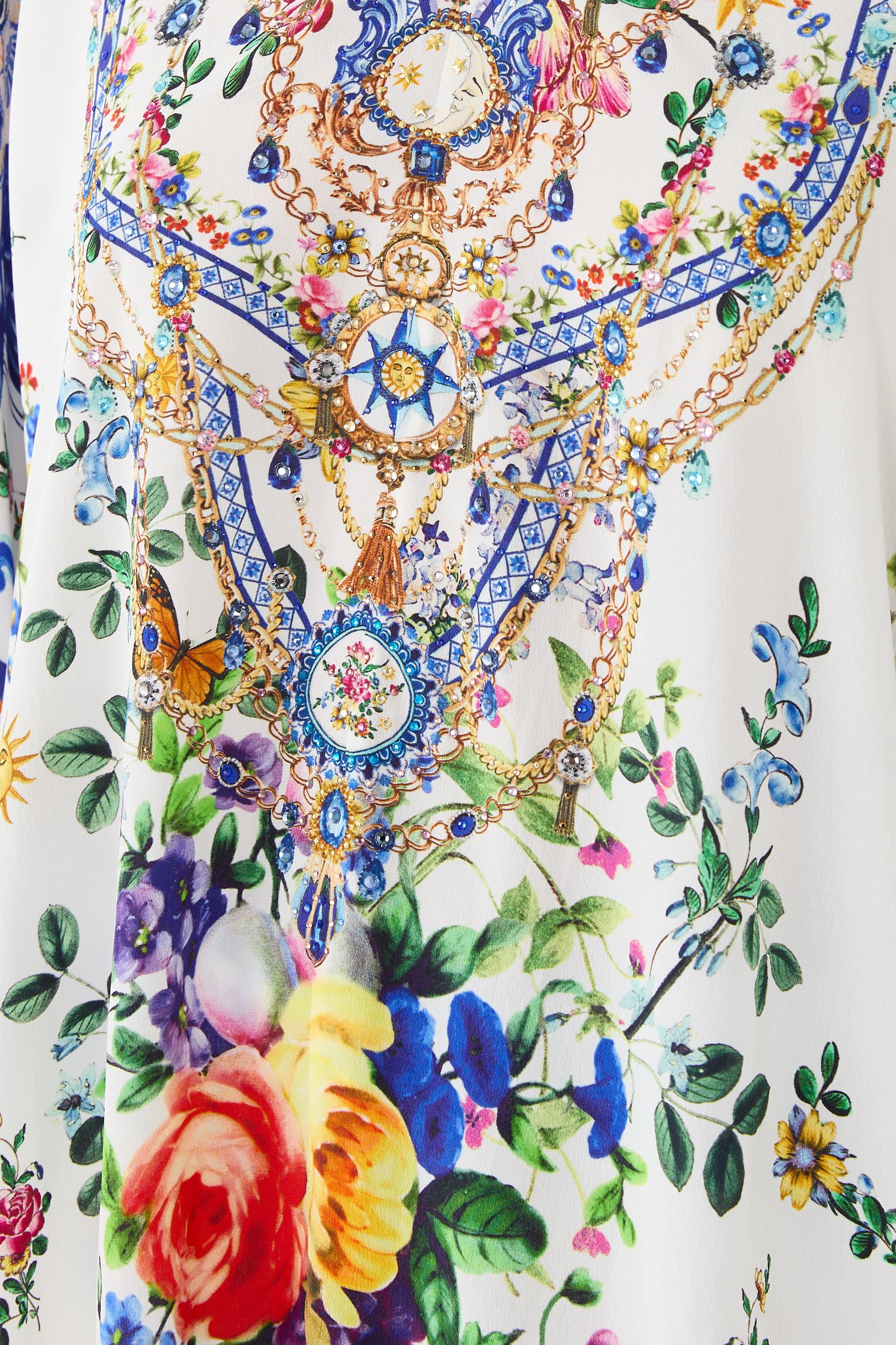 قفطان بياقة V وأكمام قصيرة ورباط