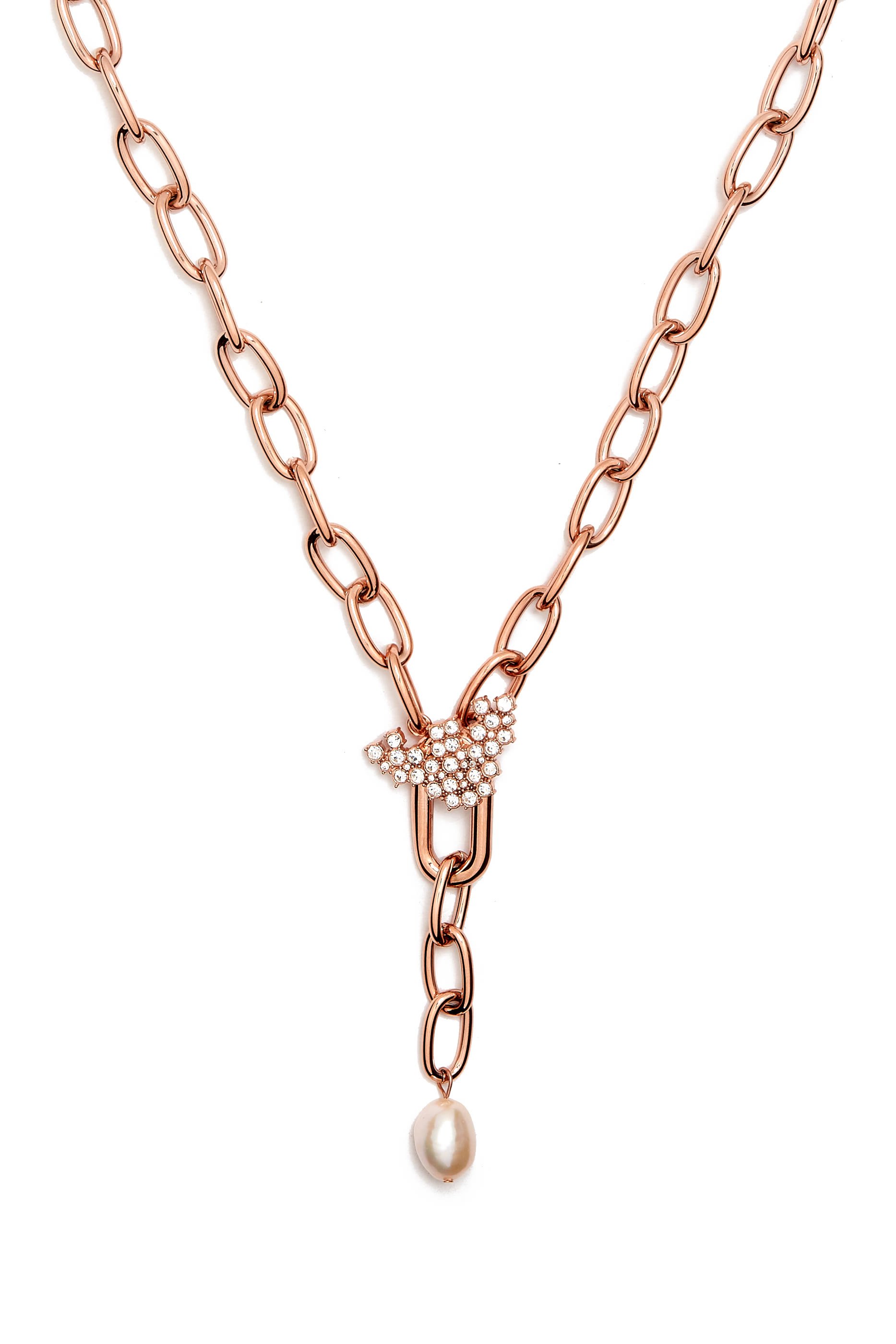 قلادة بتصميم حرف Y مزينة باللؤلؤ