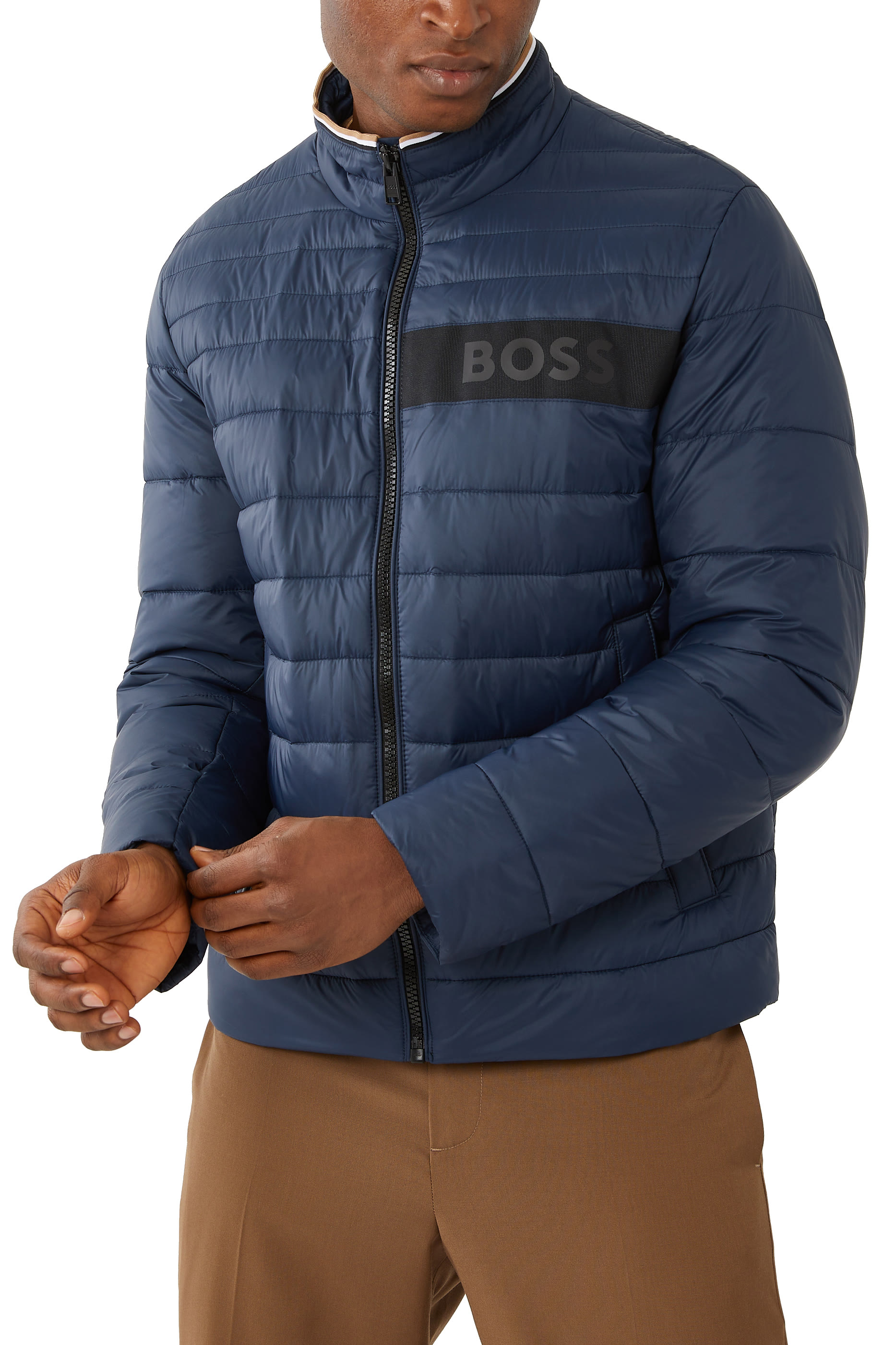 جاكيت دارولوس مبطن مقاوم للماء بشعار الماركة