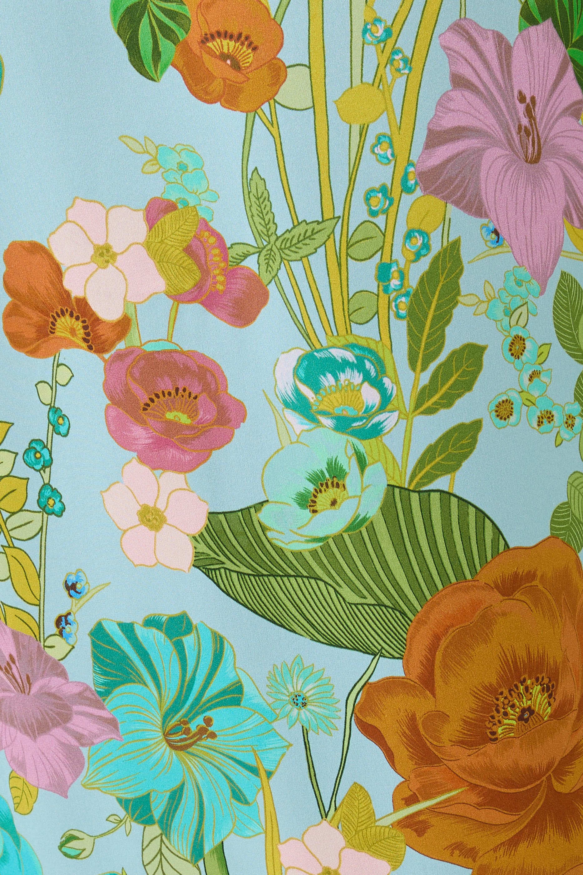 فستان متوسط الطول حرير