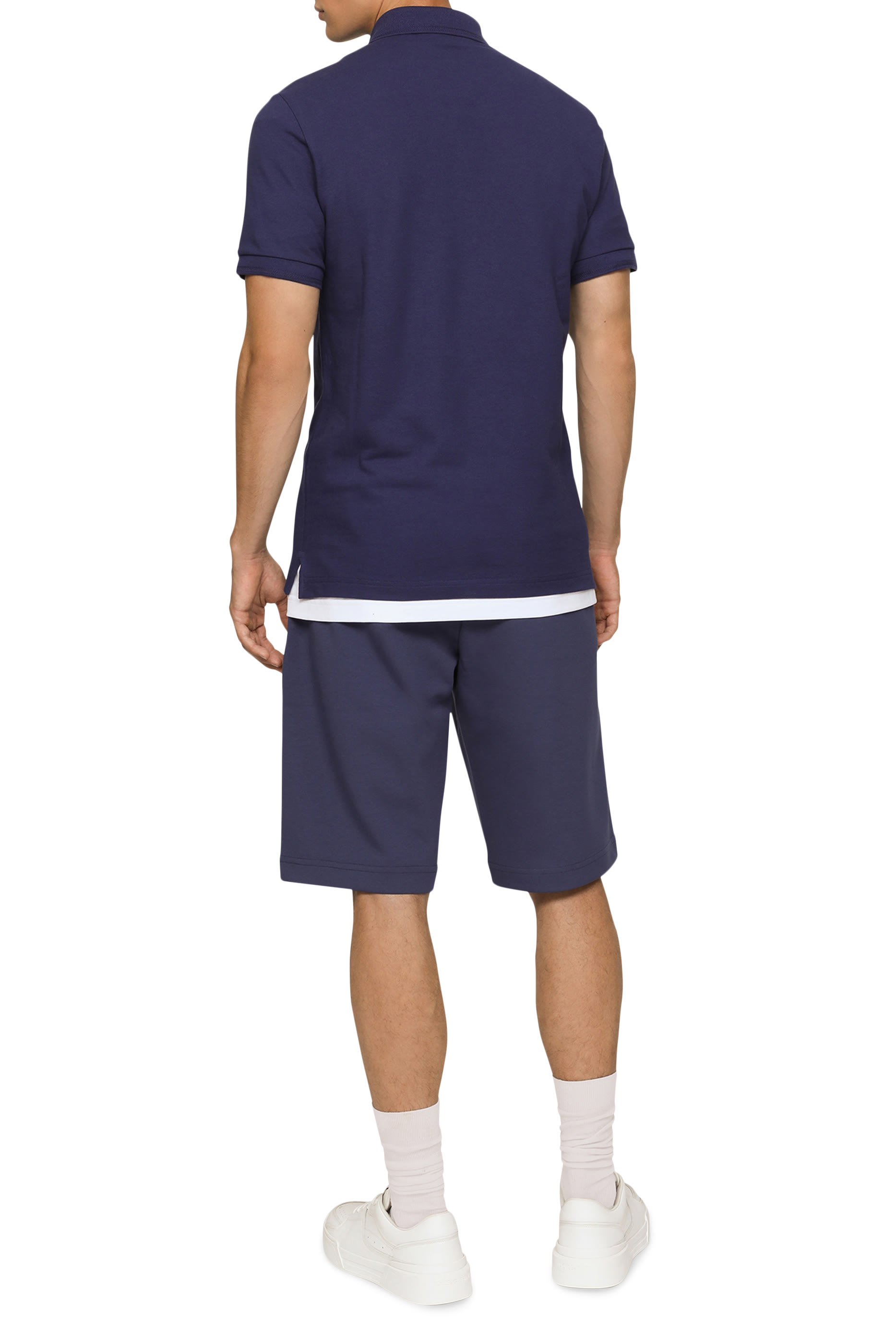 قميص بولو مطرز بشعار الماركة قطن بيكيه