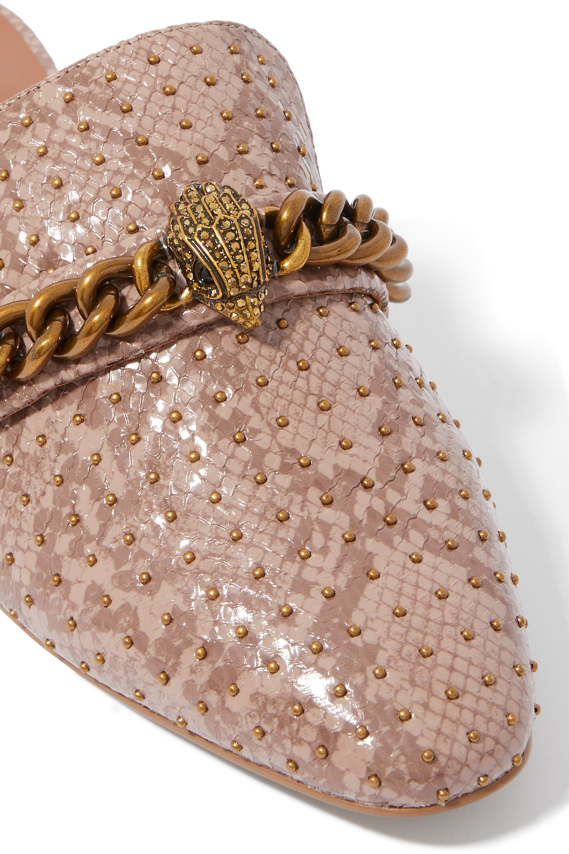 حذاء تشيلسي مفتوح من الخلف بنعل مسطح جلد