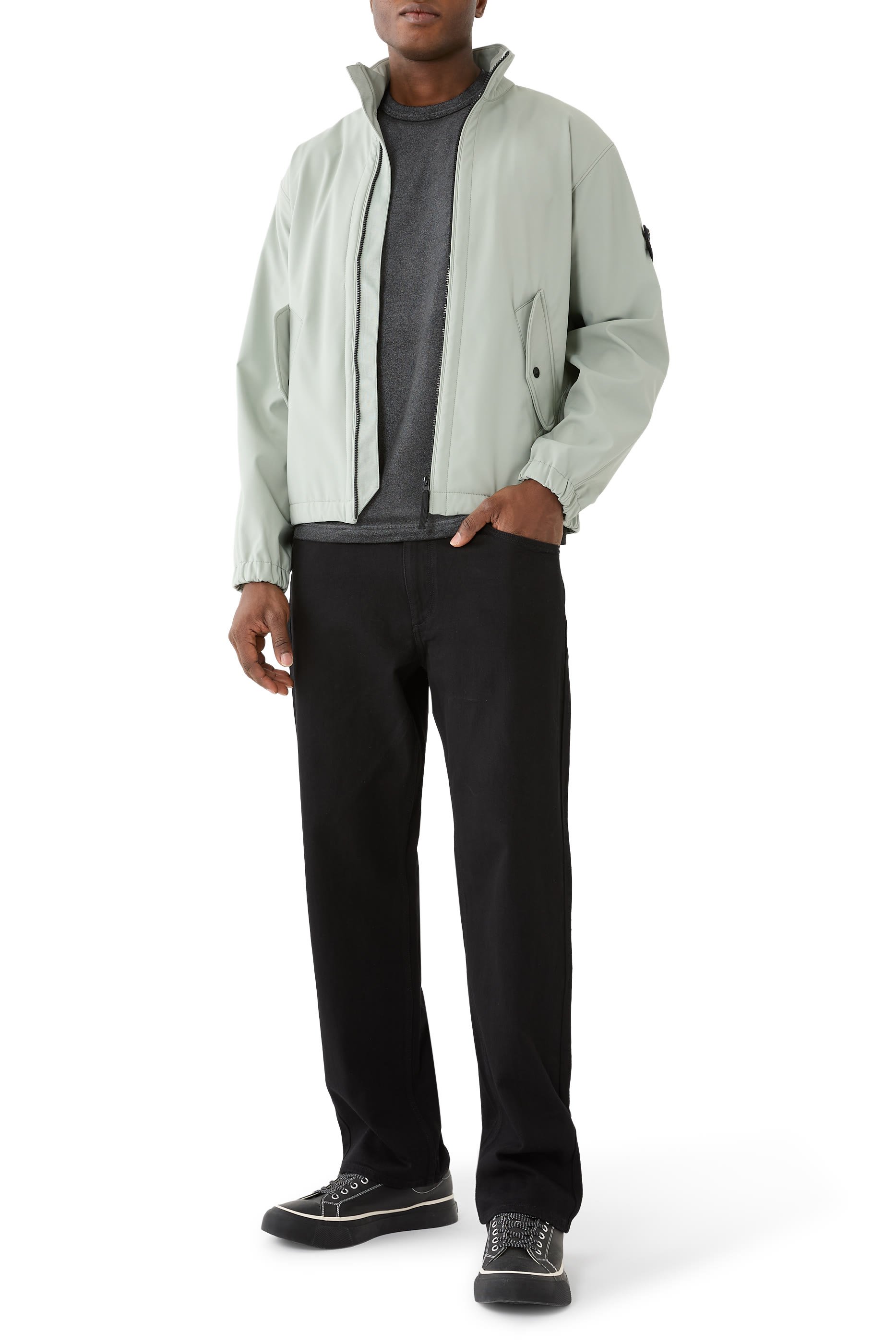 تيشيرت بطبقة لامعة عاكسة قطن عضوي جيرسيه