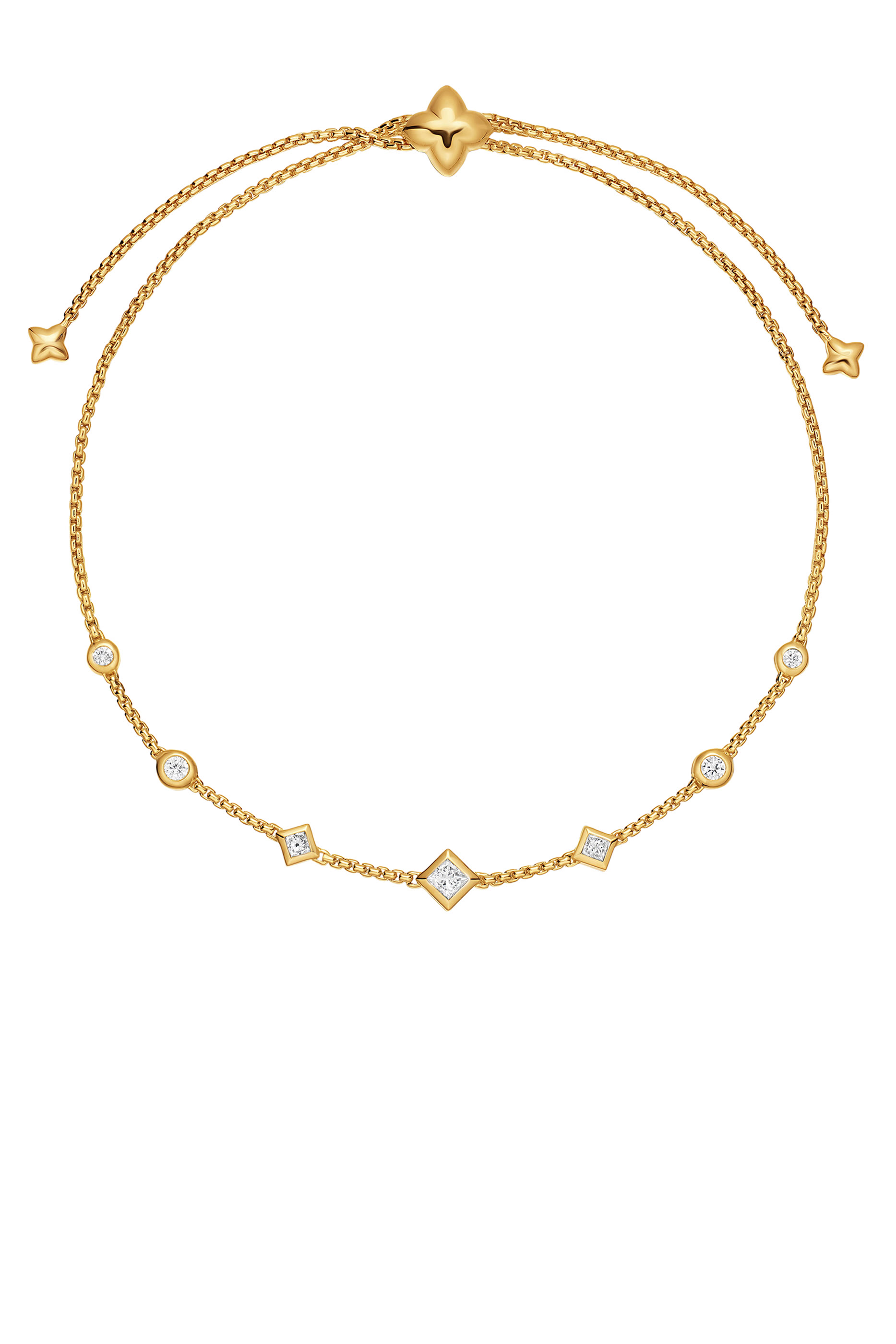 Petite Modern Renaissance&reg; Station Chain Bracelet, 18 Yellow Gold & Diamonds