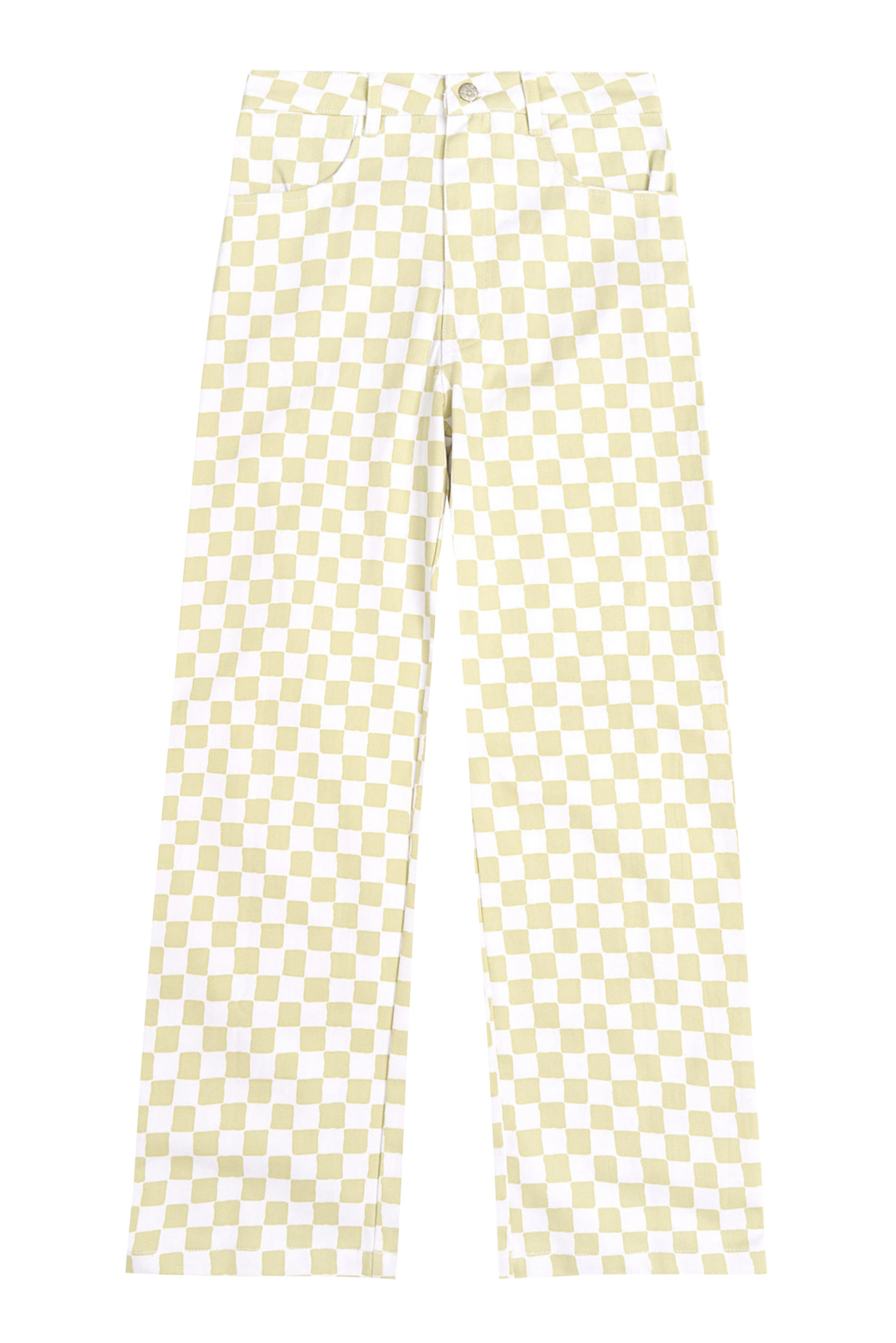 بنطال فاكيشن بنقشة مربعات