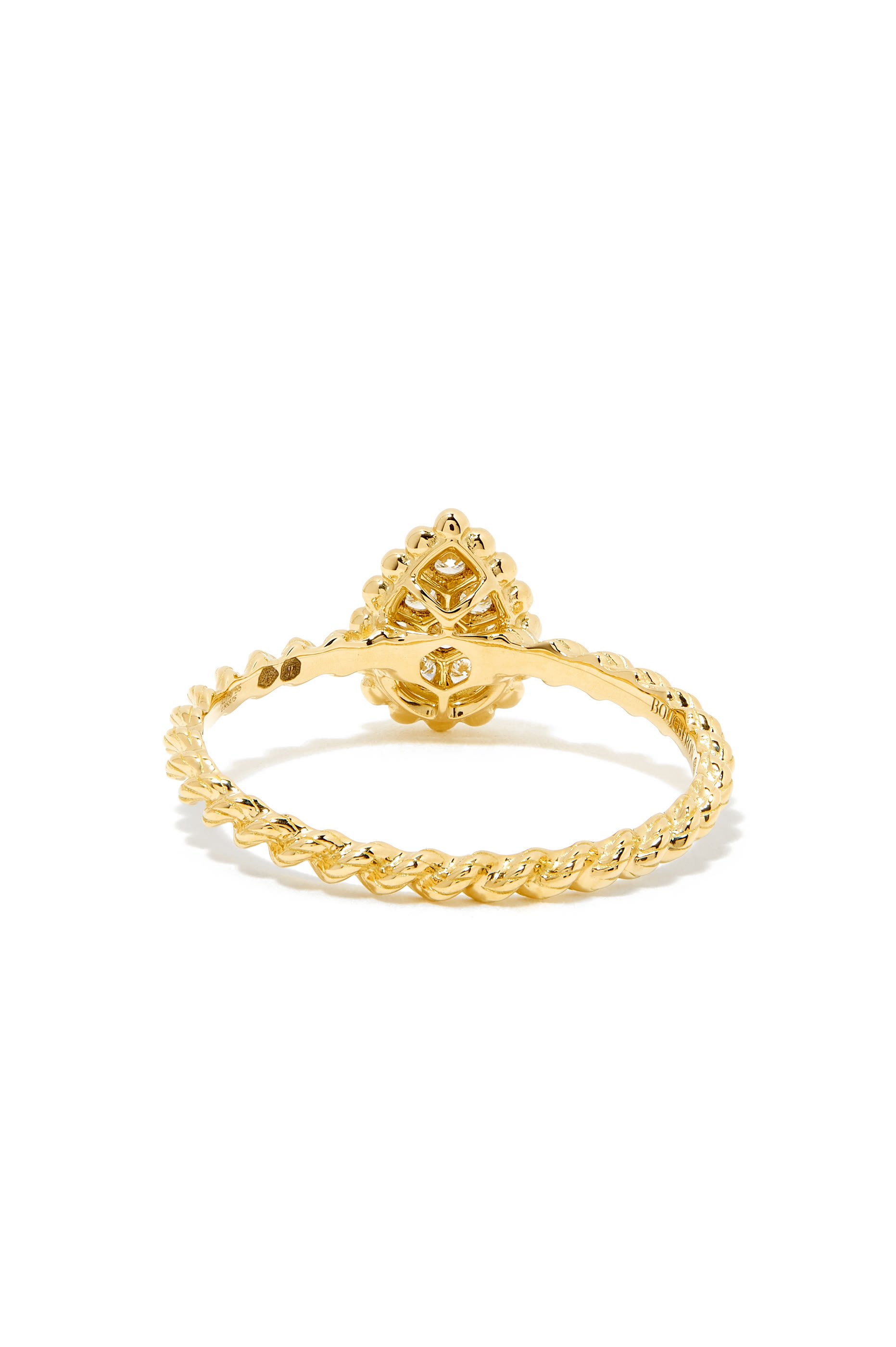 خاتم سيربنت بوهيم مقاس XS مرصع بالماس ذهب أصفر عيار 18