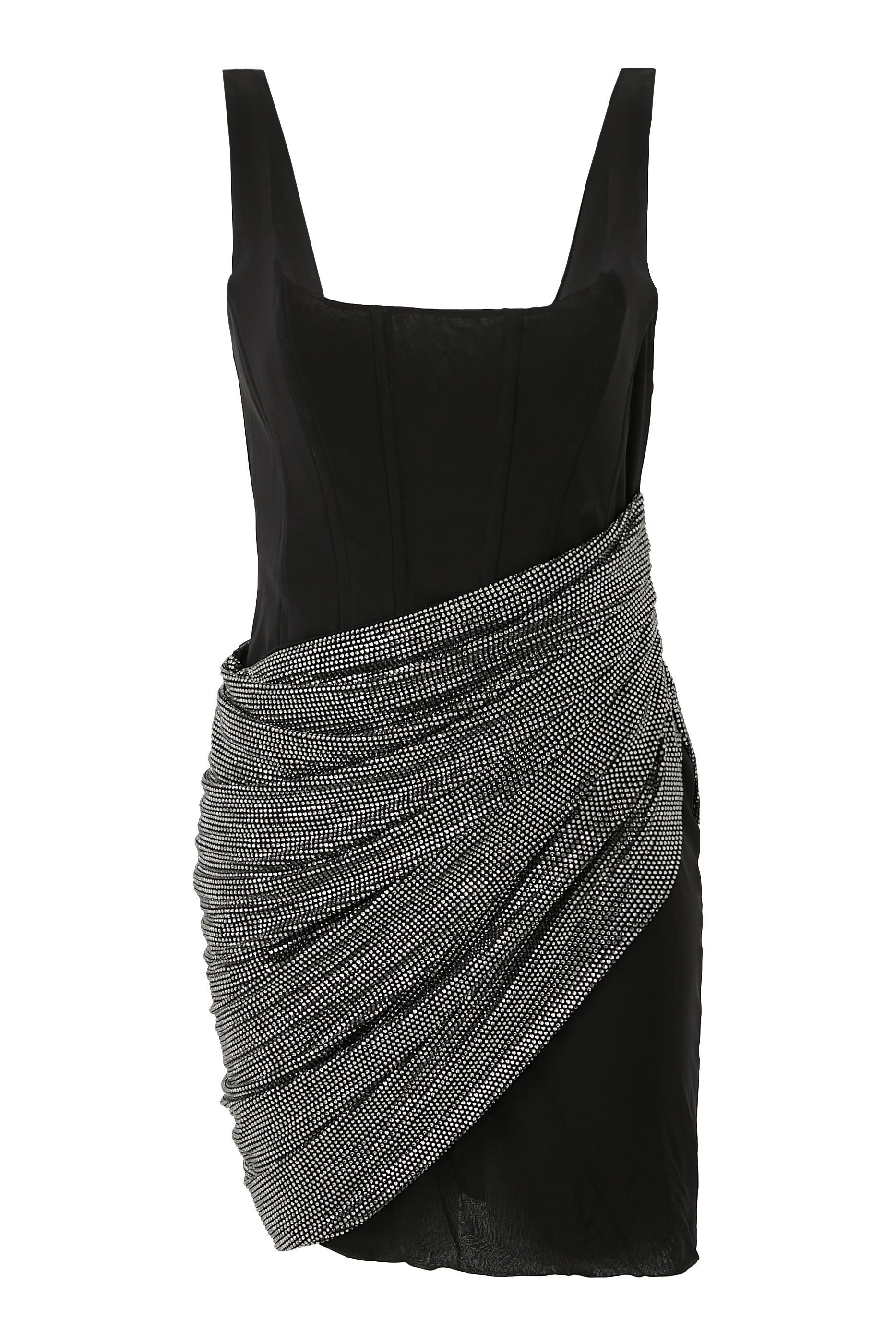 فستان قصير بكريستال