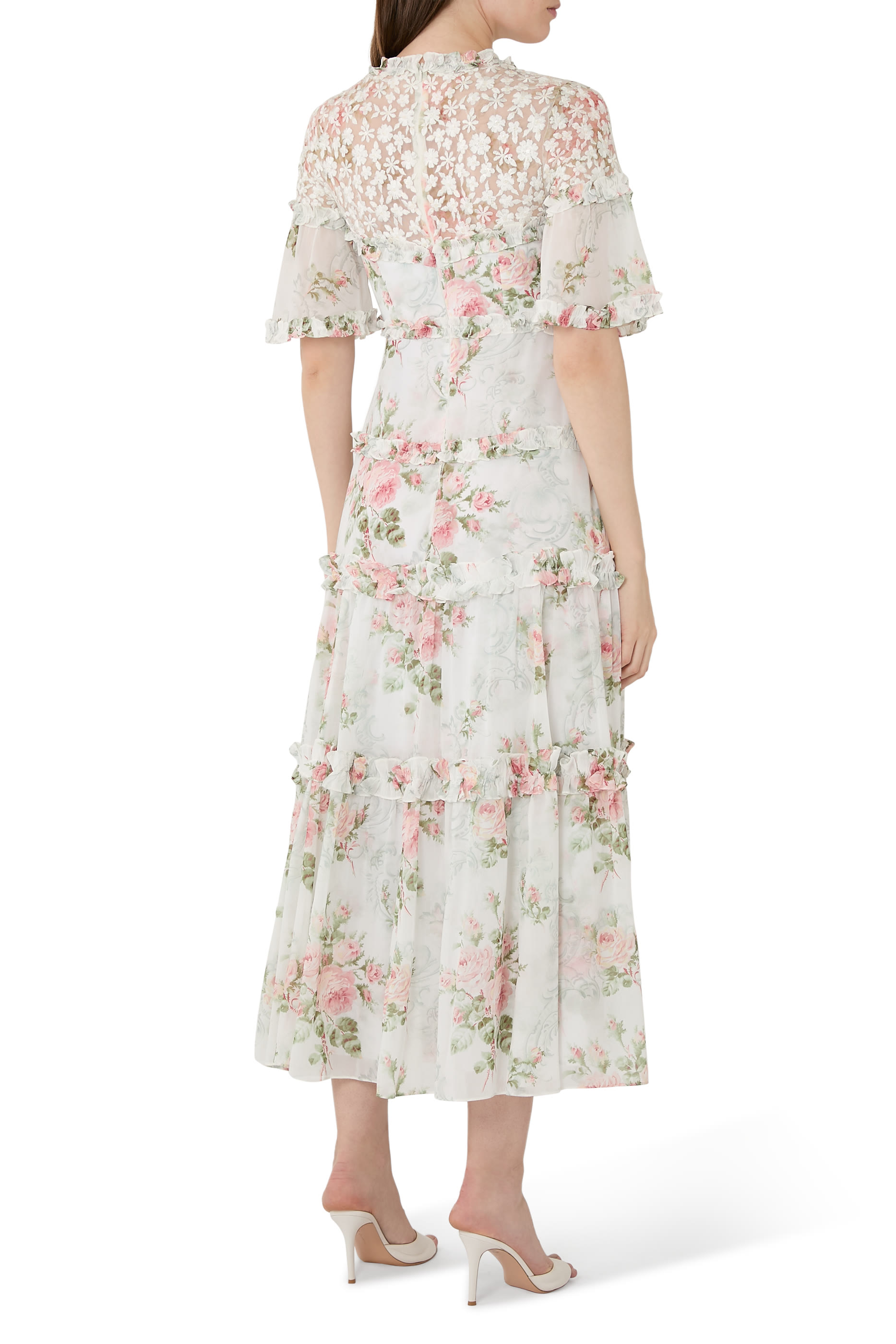 فستان سهرة مدام روز كارلا بطول الكاحل شيفون