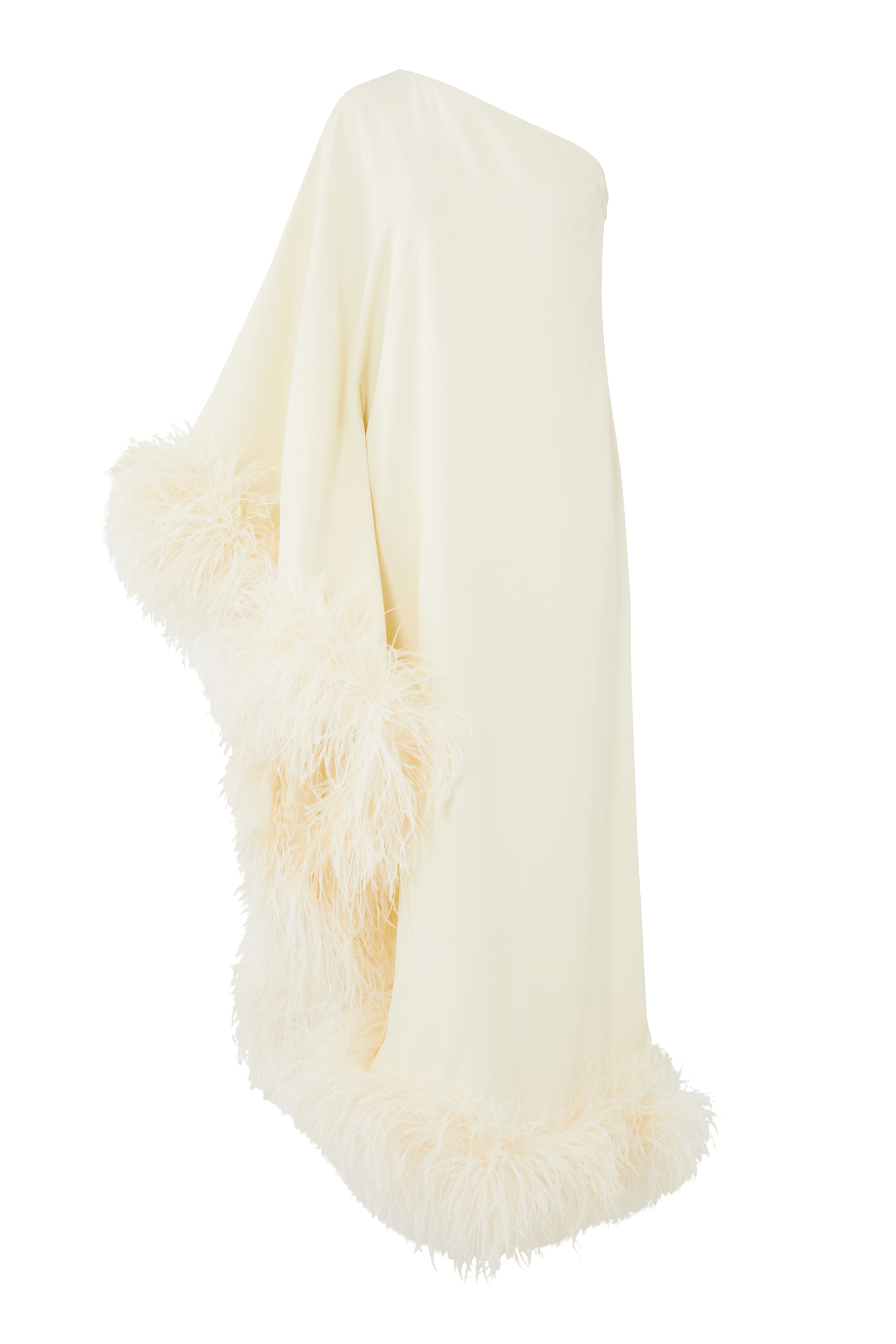 فستان أوبود مزين بالريش