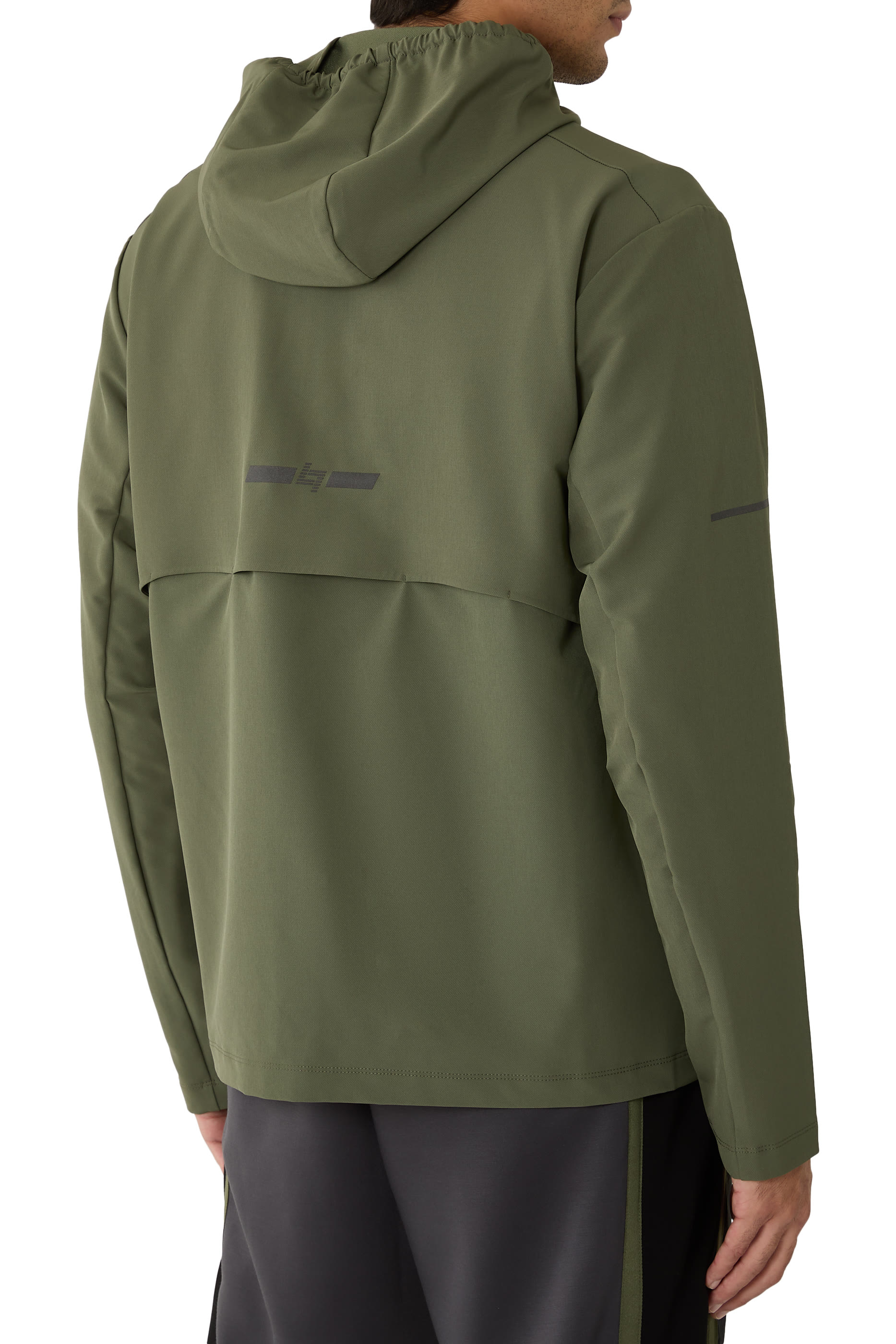 هودي بنمط سويت شيرت بغطاء رأس وشعار الماركة