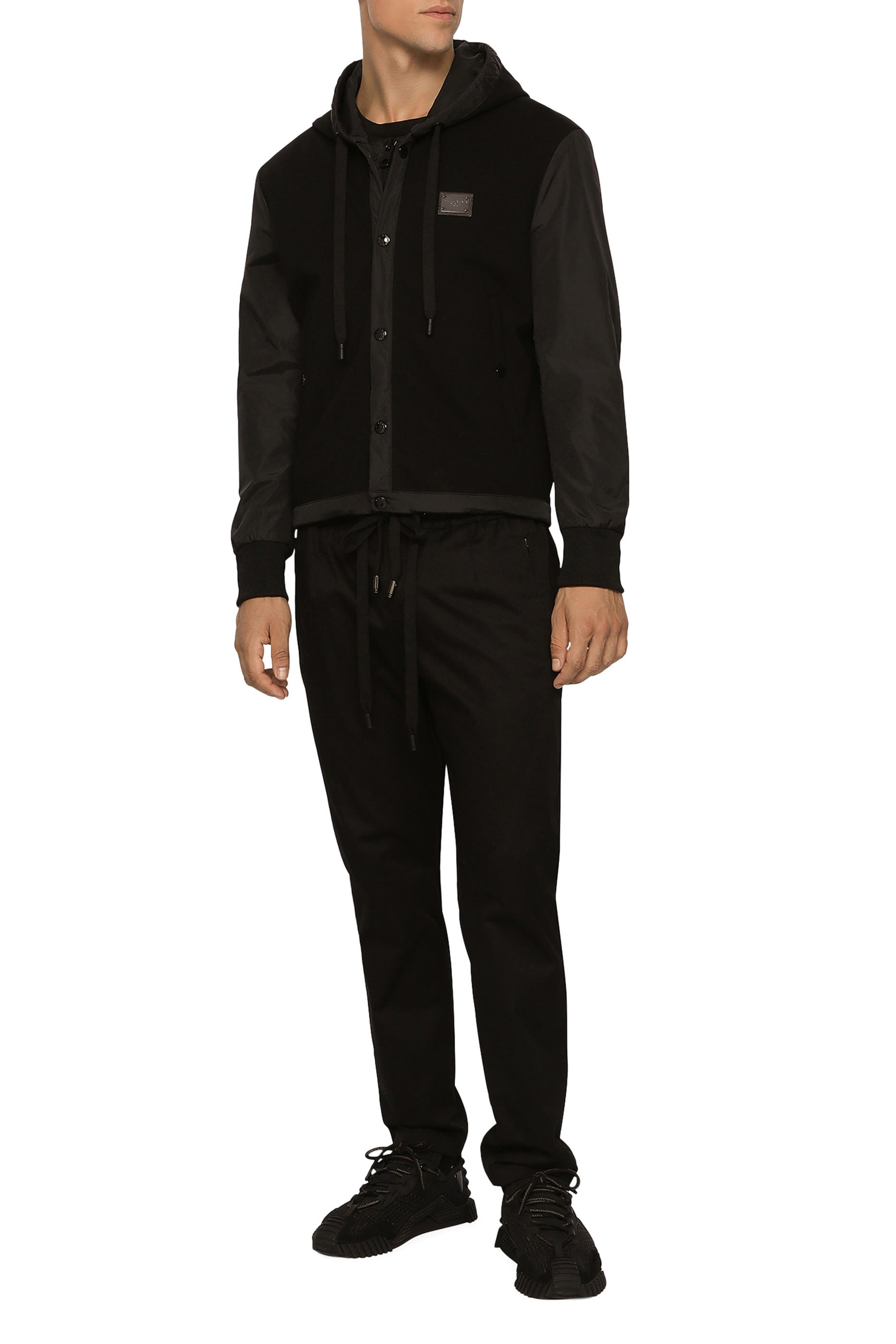 بنطال رياضي بشارة مطاطية بشعار الماركة قطن