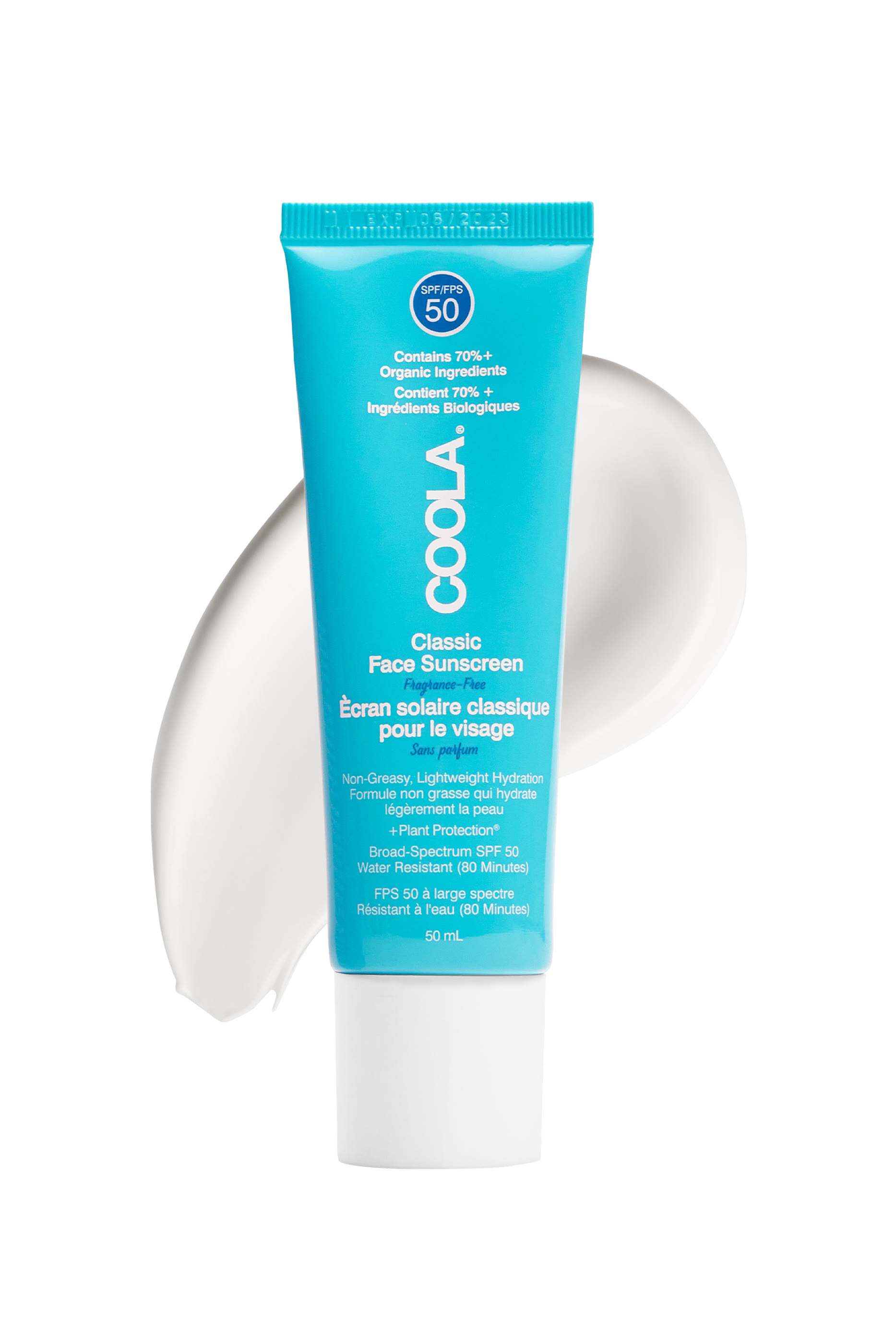 لوشن كلاسيك عضوي لحماية الوجه من الشمس غير معطر SPF50