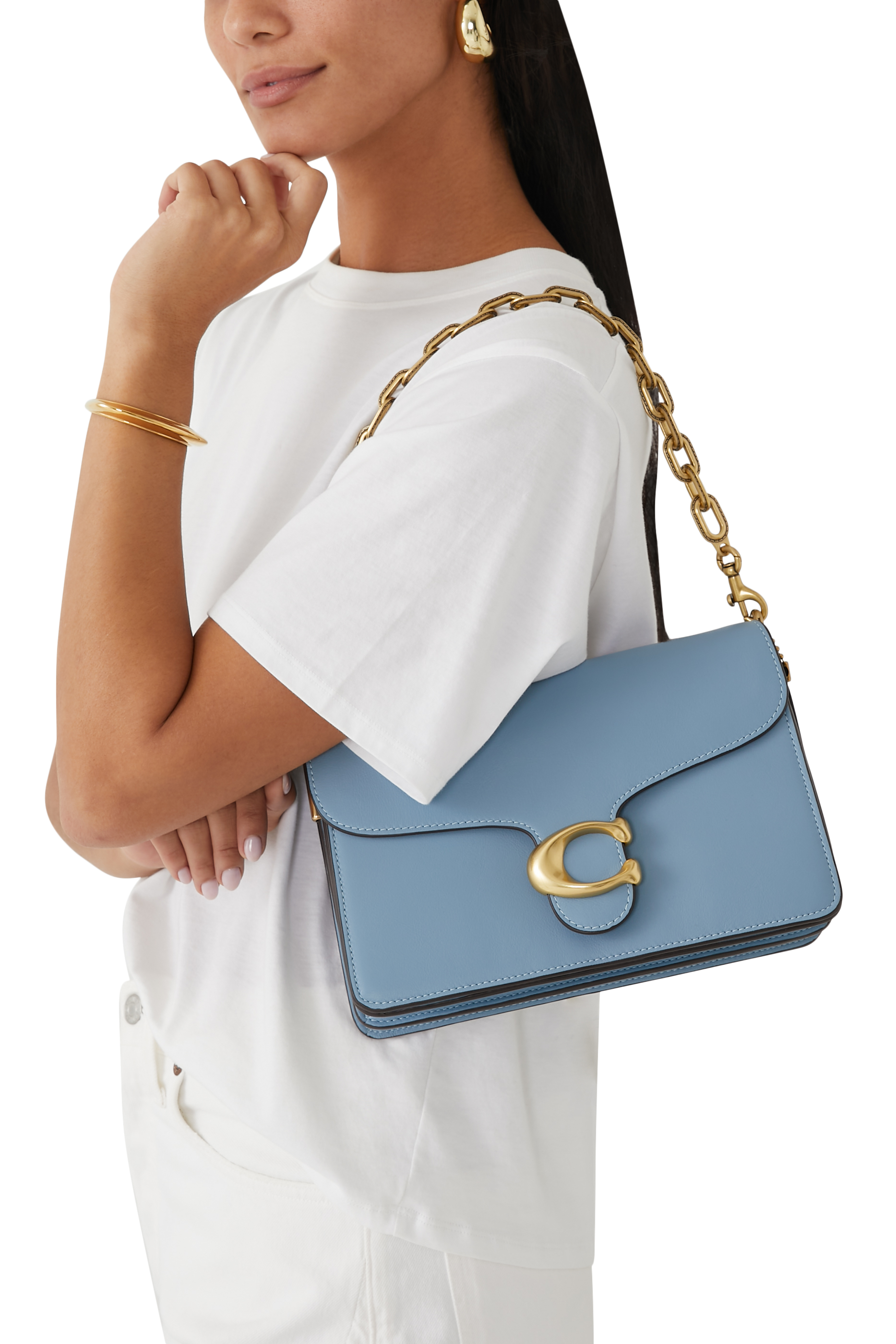 حقيبة كتف تابي بسلسلة