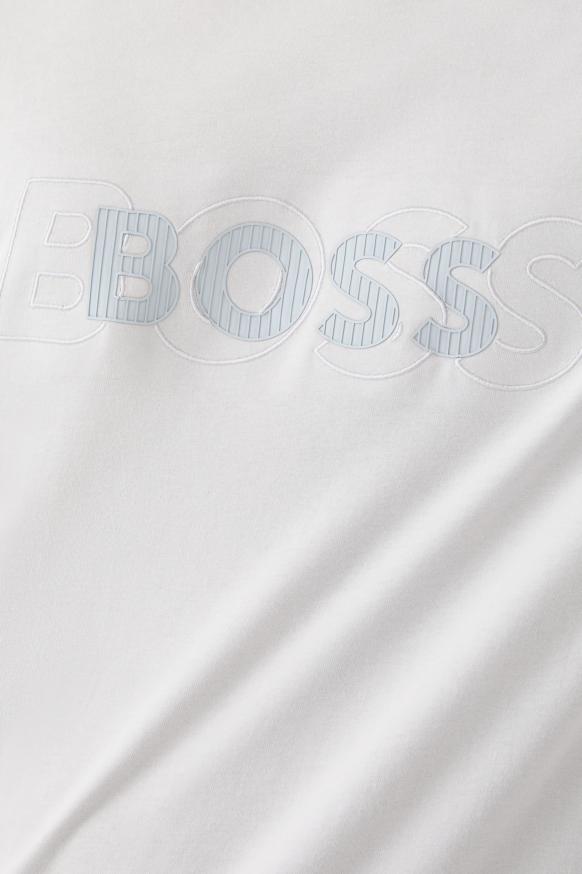 تيشيرت بنقشة شعار الماركة بتصميم مزدوج قطن وجيرسيه