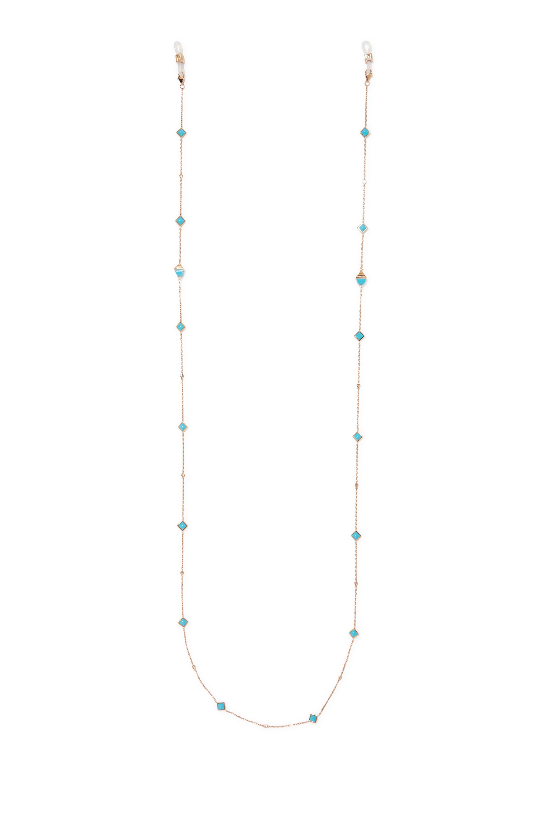 قلادة بتصميم سلسلة مرصعة بأحجار هرمية