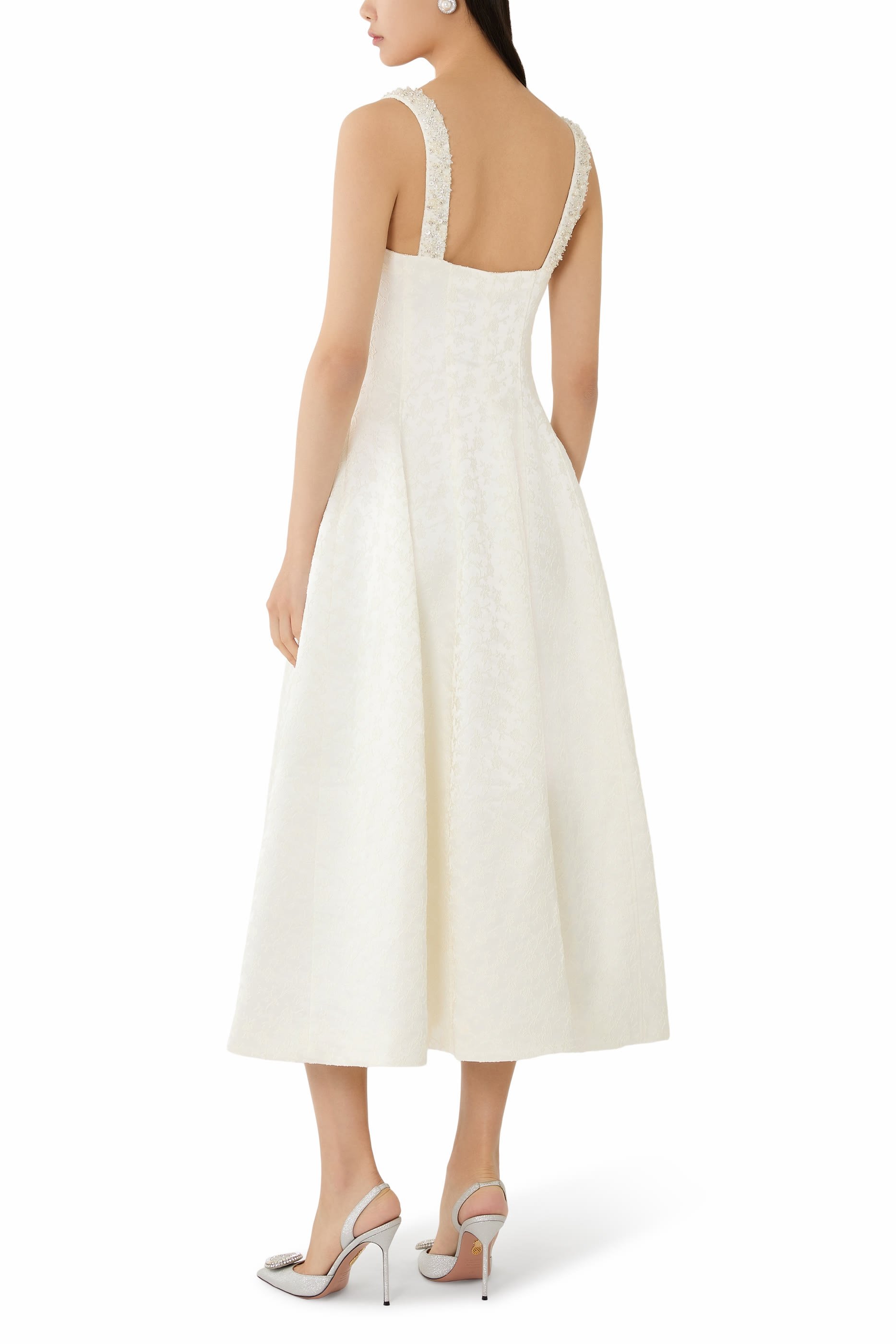 فستان شارلوت جاكار متوسط الطول