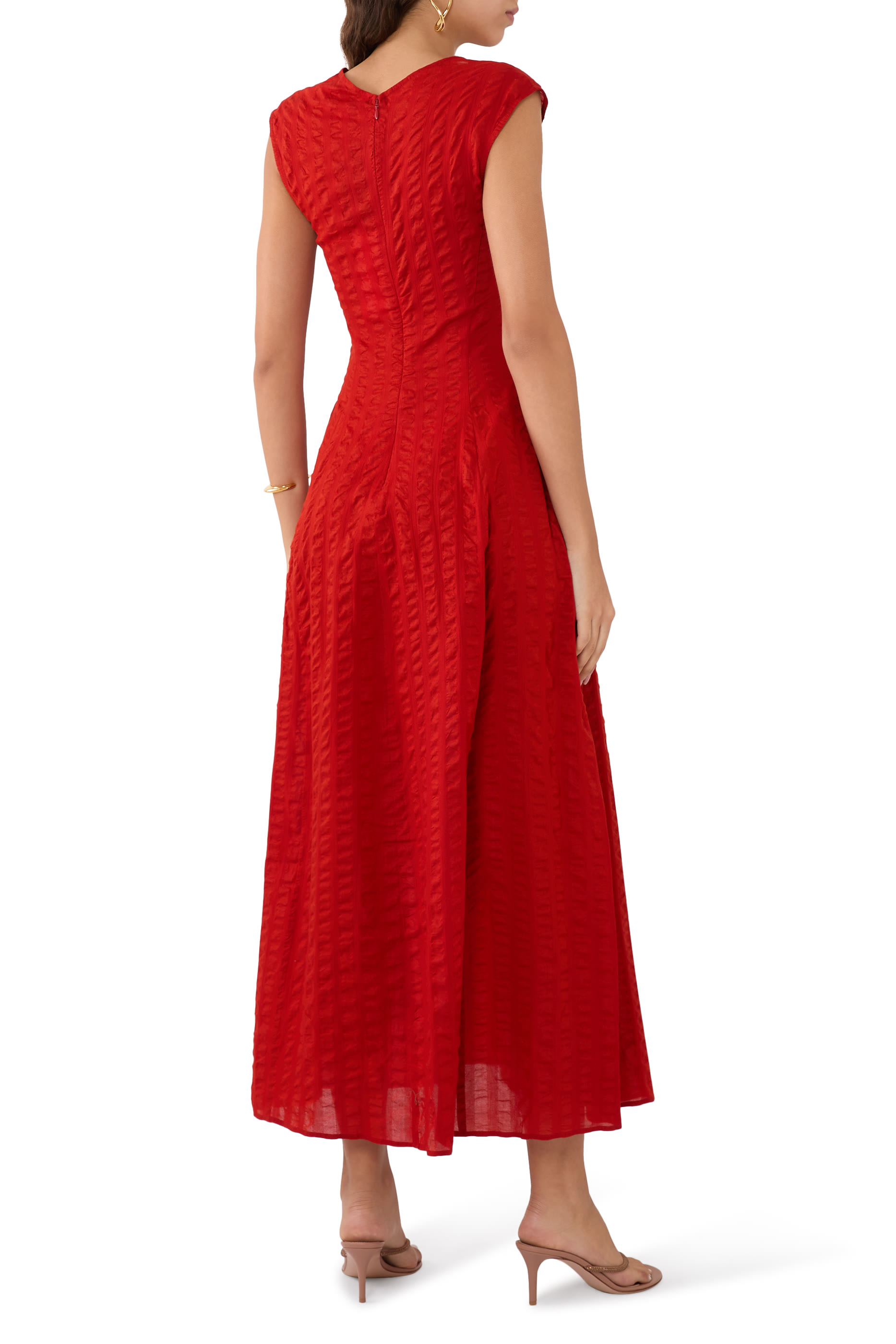 فستان هاستينغز طويل بياقة V