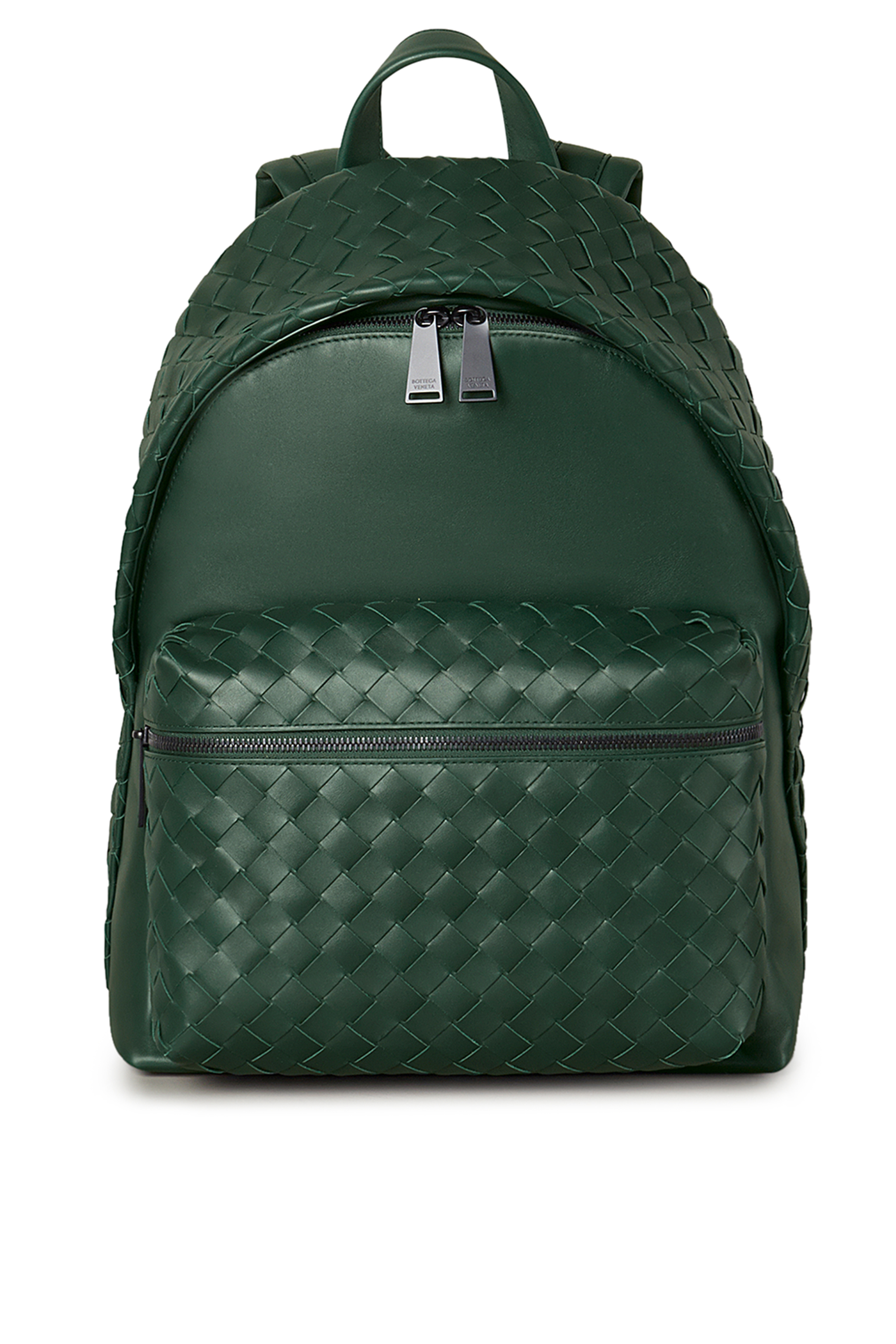 حقيبة ظهر جلد بتصميم مجدول