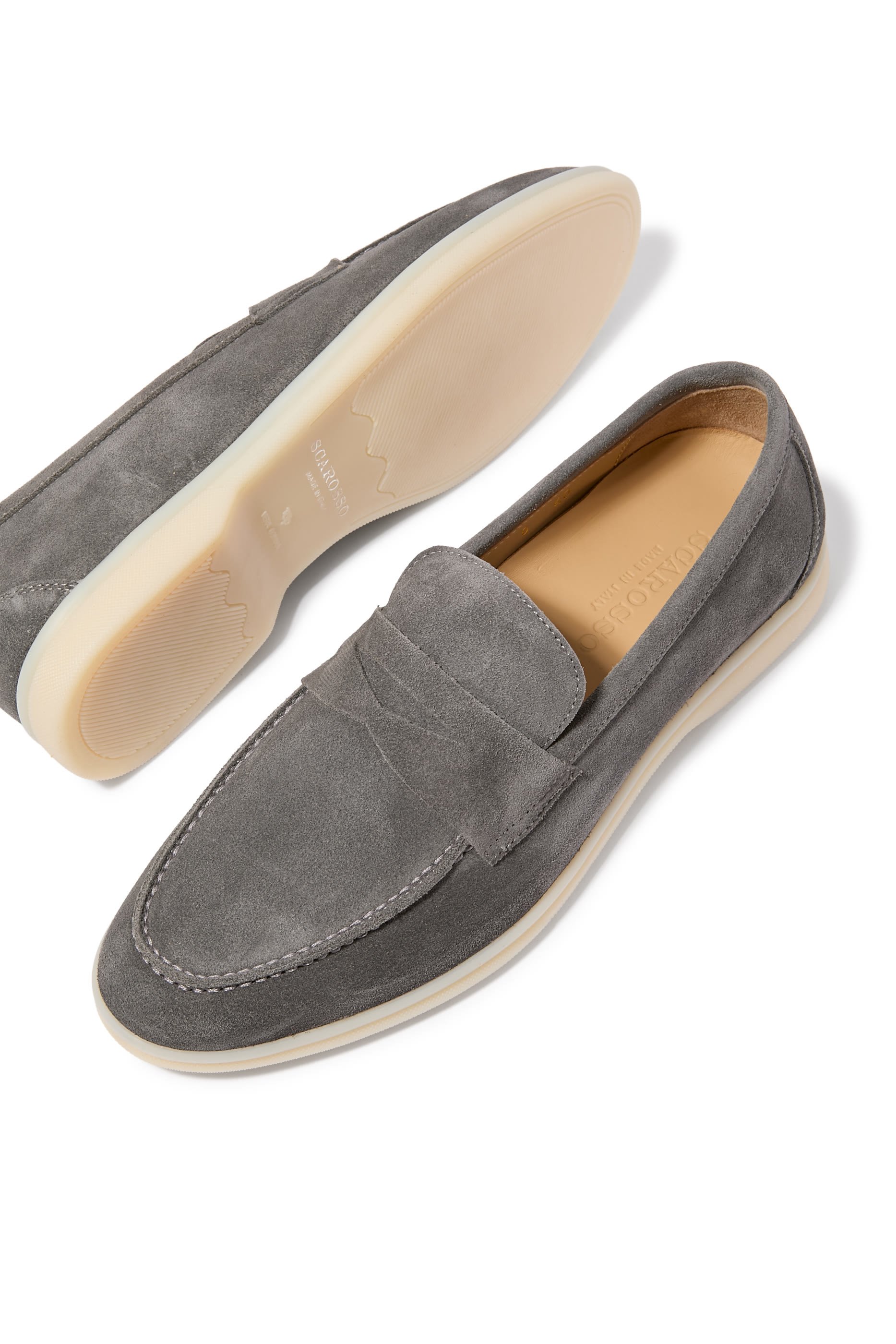 حذاء لوسيانا رمادي سهل الارتداء شمواه