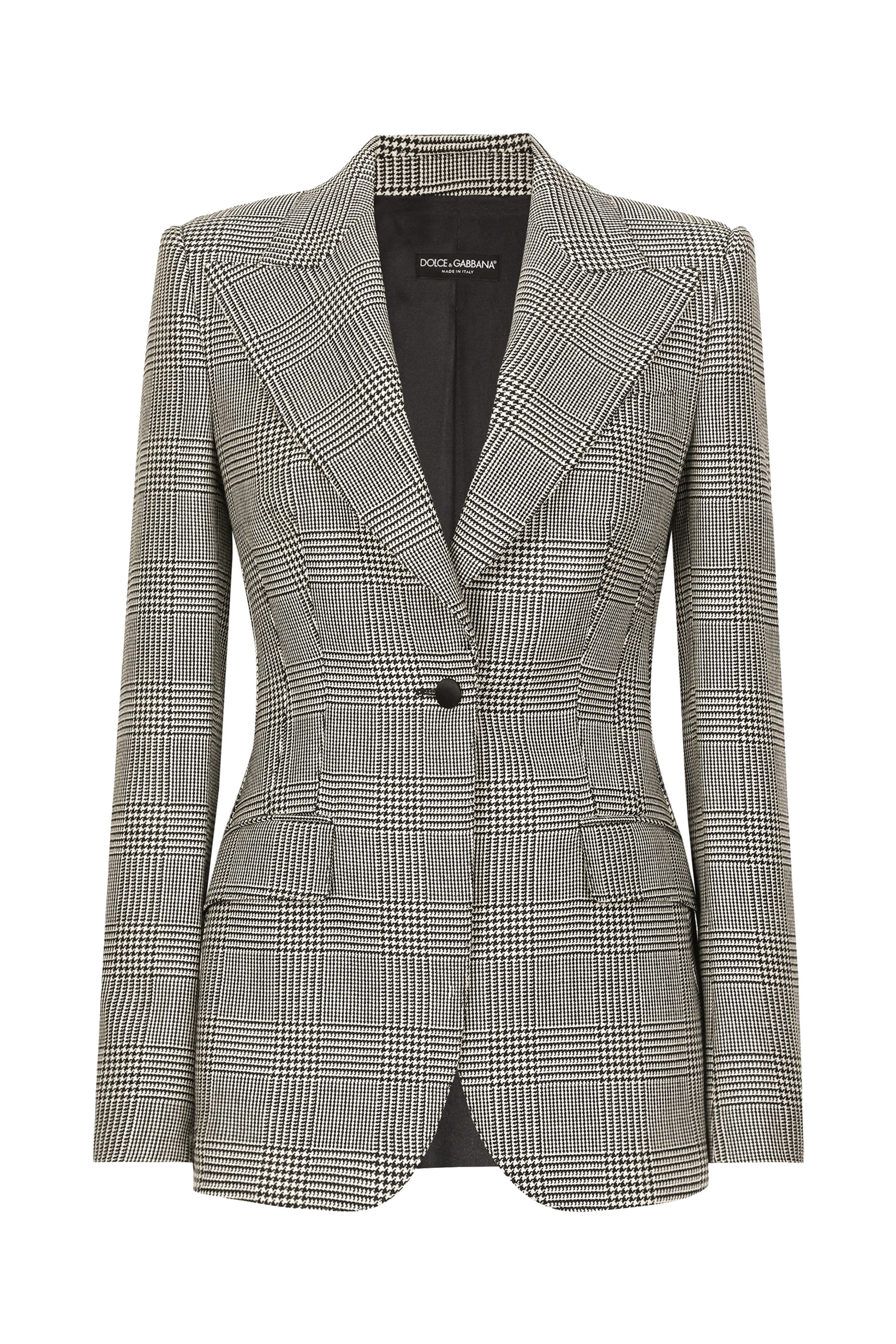 جاكيت بنقشة مربعات غلين وصف أزرار