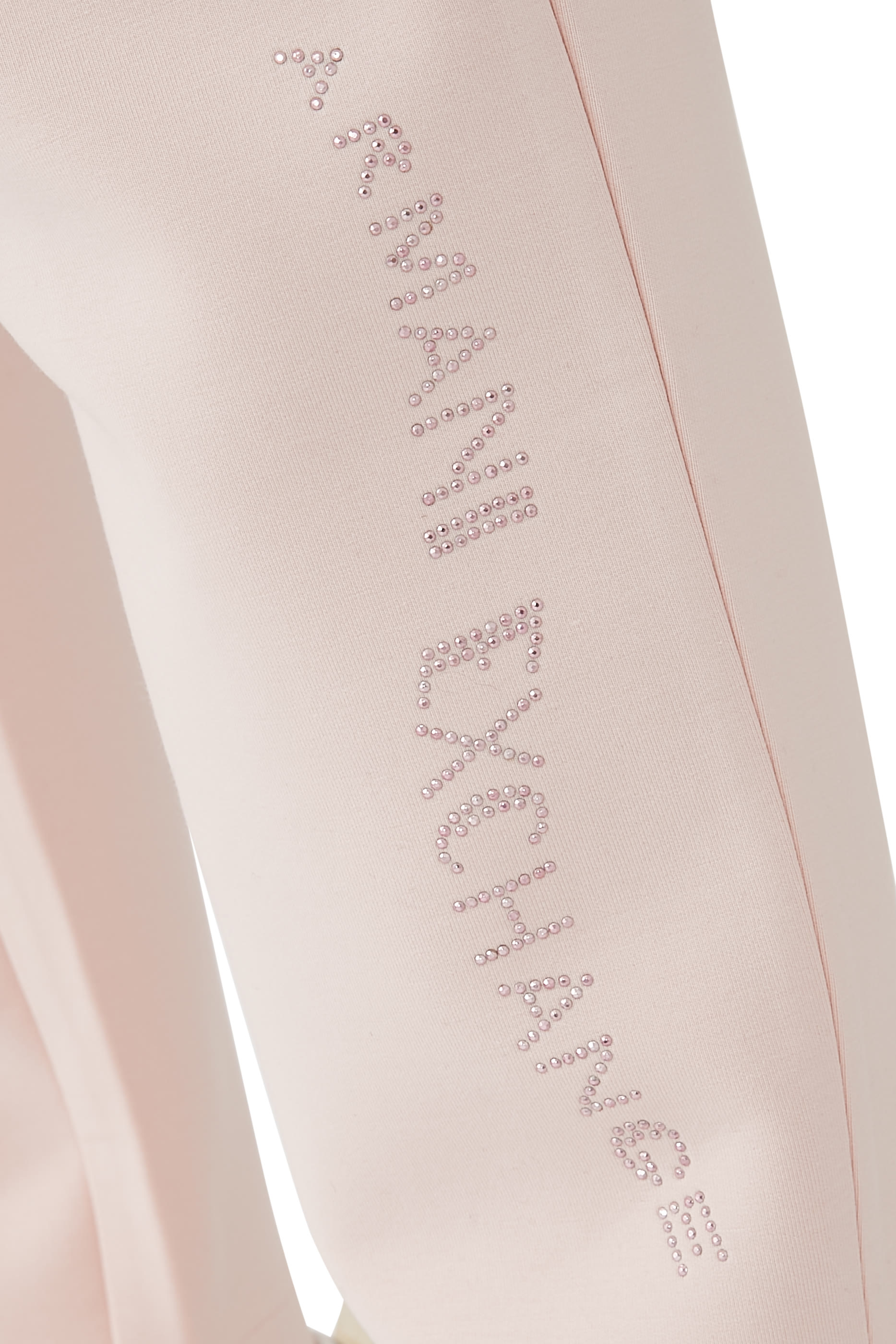 بنطال رياضي بشعار الماركة مزين بأحجار الراين