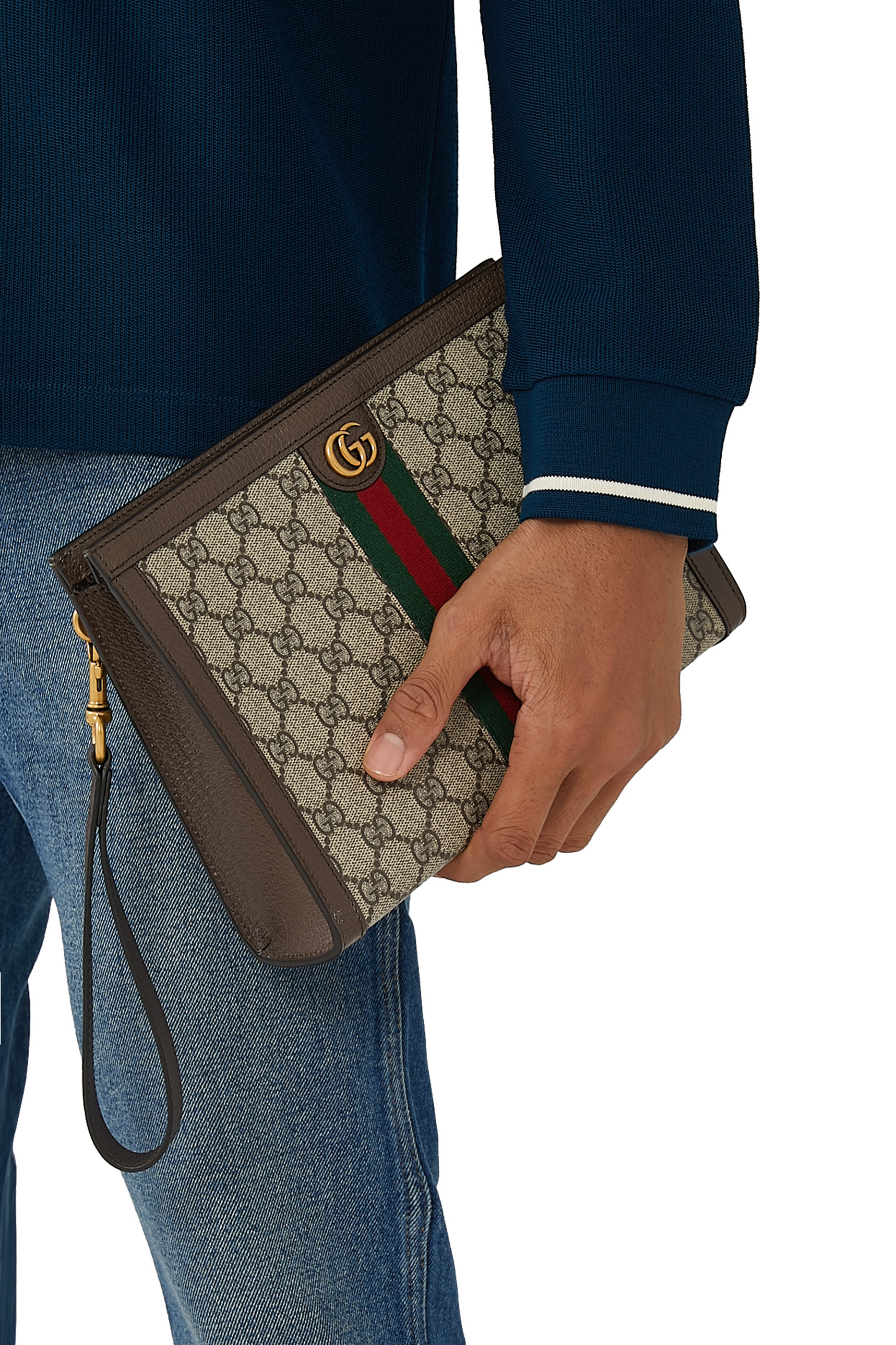 حقيبة صغيرة أوفيديا بنقشة حرفي شعار الماركة