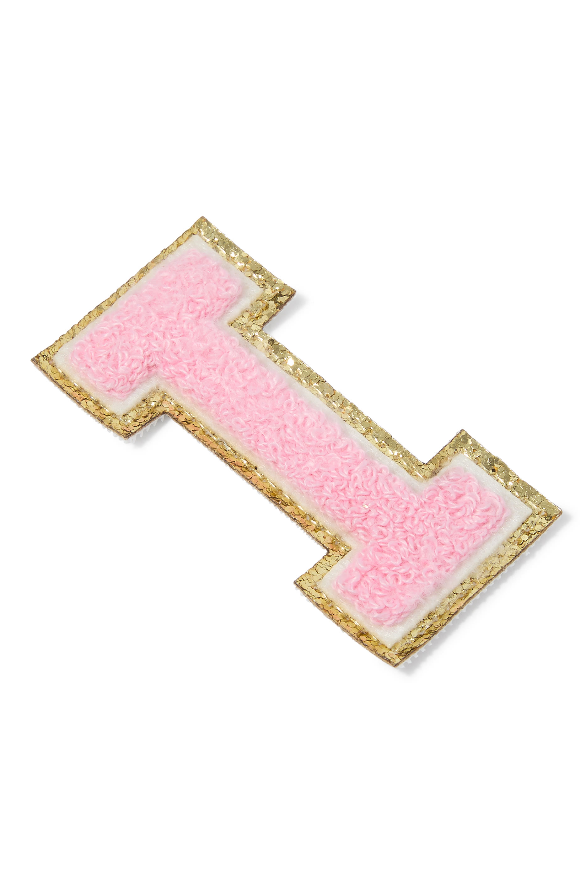 رقعة بتصميم حرف آي شينيل لامع 3 بوصة للأطفال