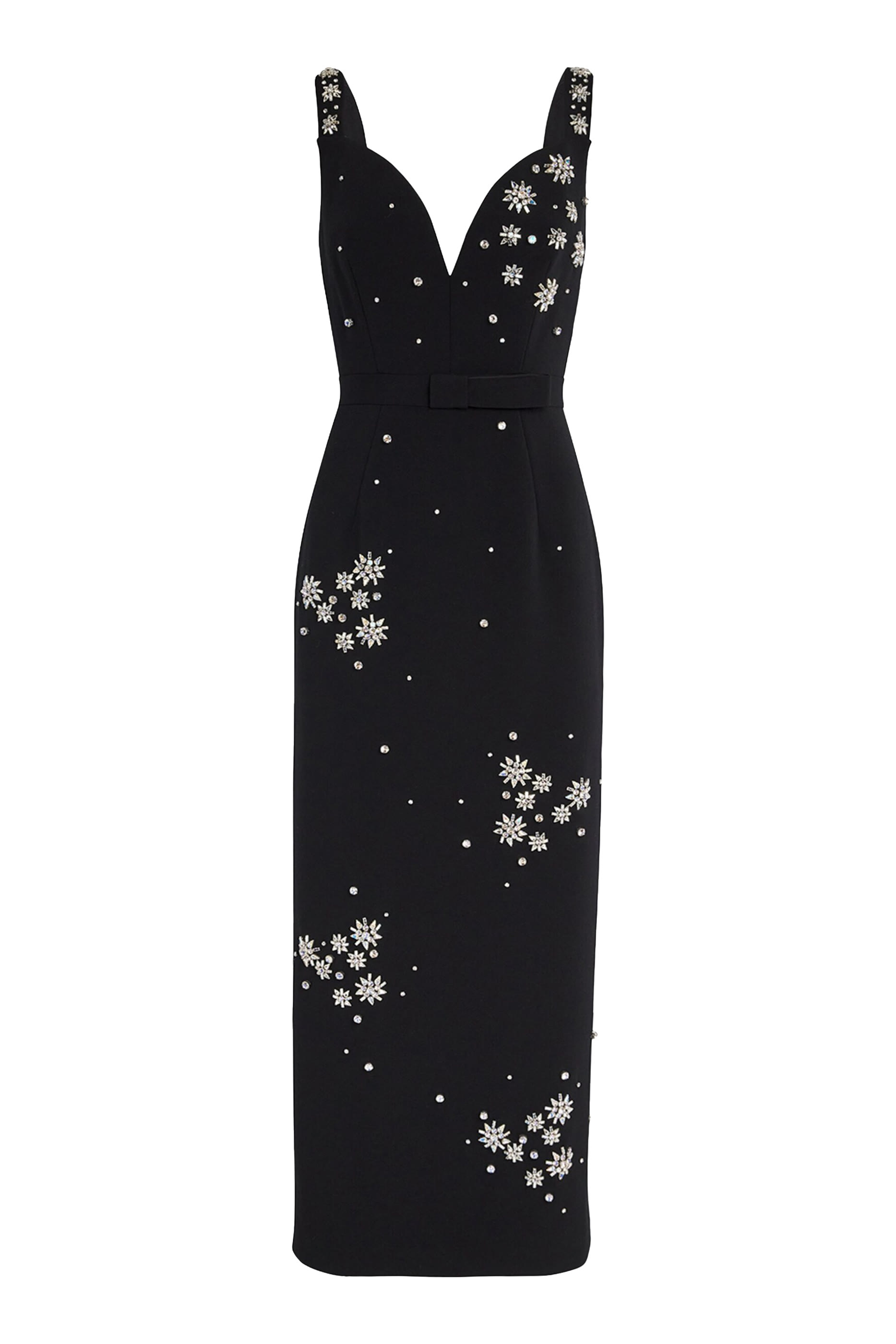 فستان براندي كريب بتطريزات