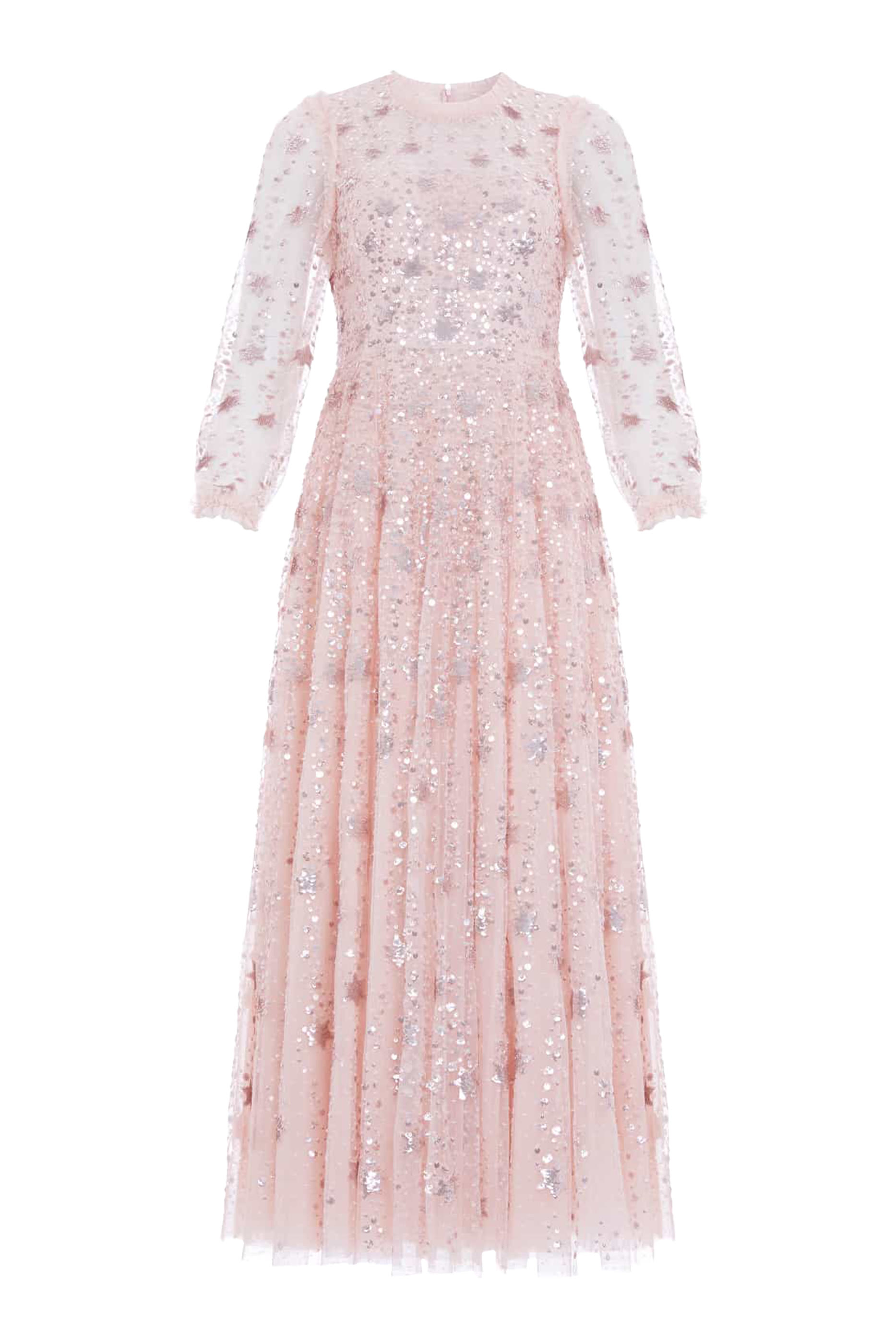 فستان سهرة شوتينغ ستار بأكمام طويلة بطول الكاحل