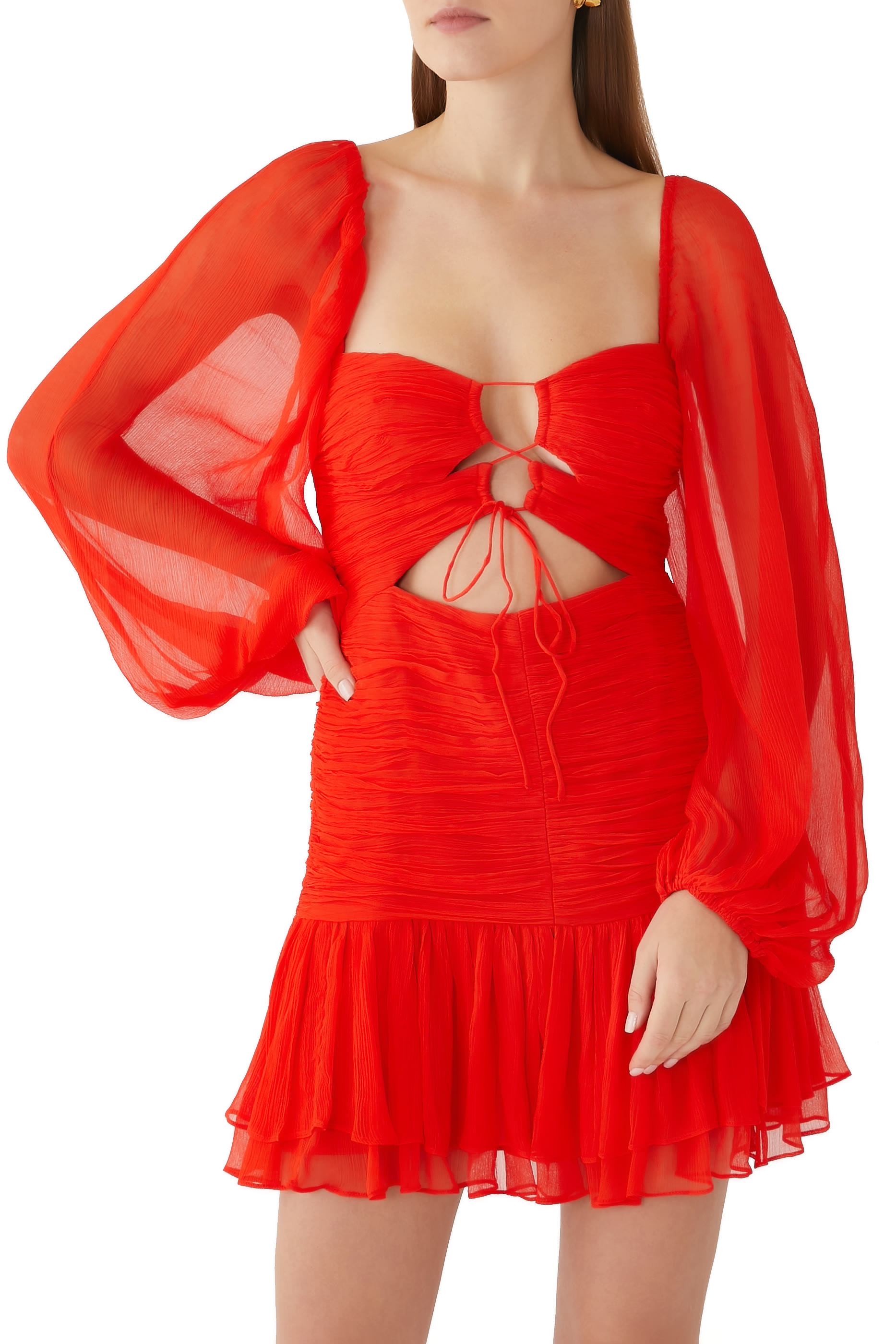 فستان مايا بأكمام منفوخة