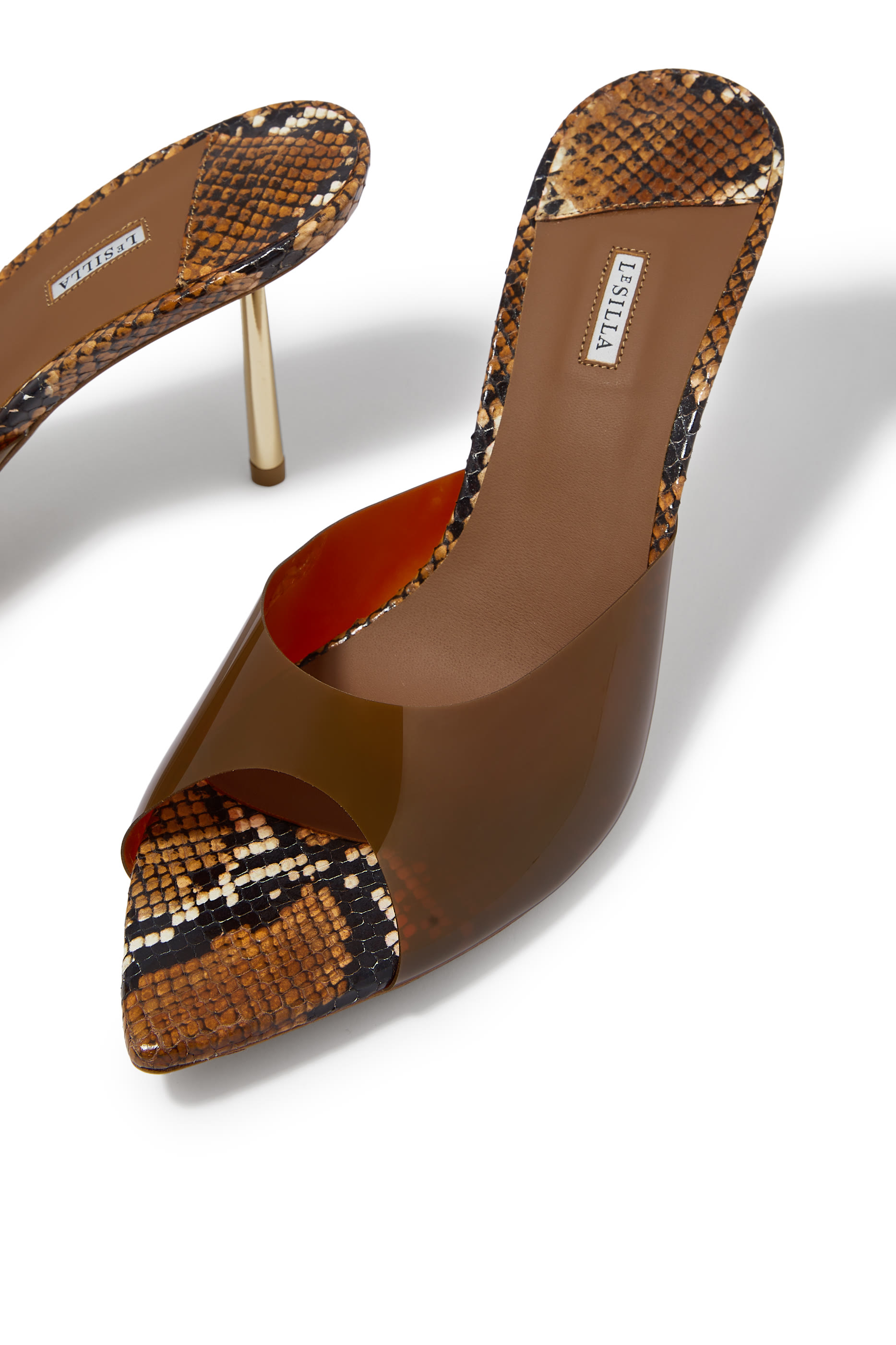 حذاء شفاف 80 مفتوح من الخلف بمقدمة مفتوحة