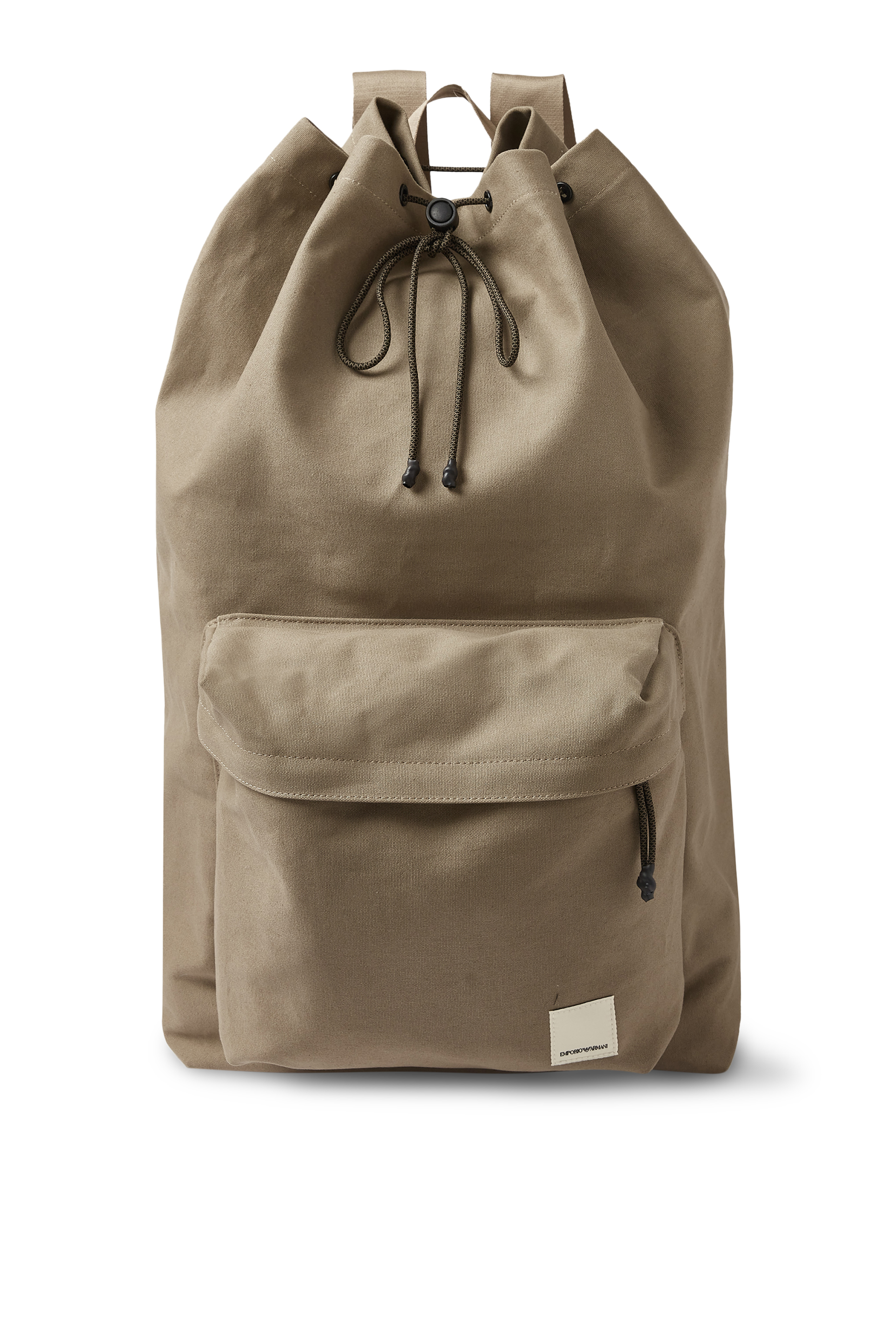 حقيبة ظهر برقعة شعار الماركة قطن