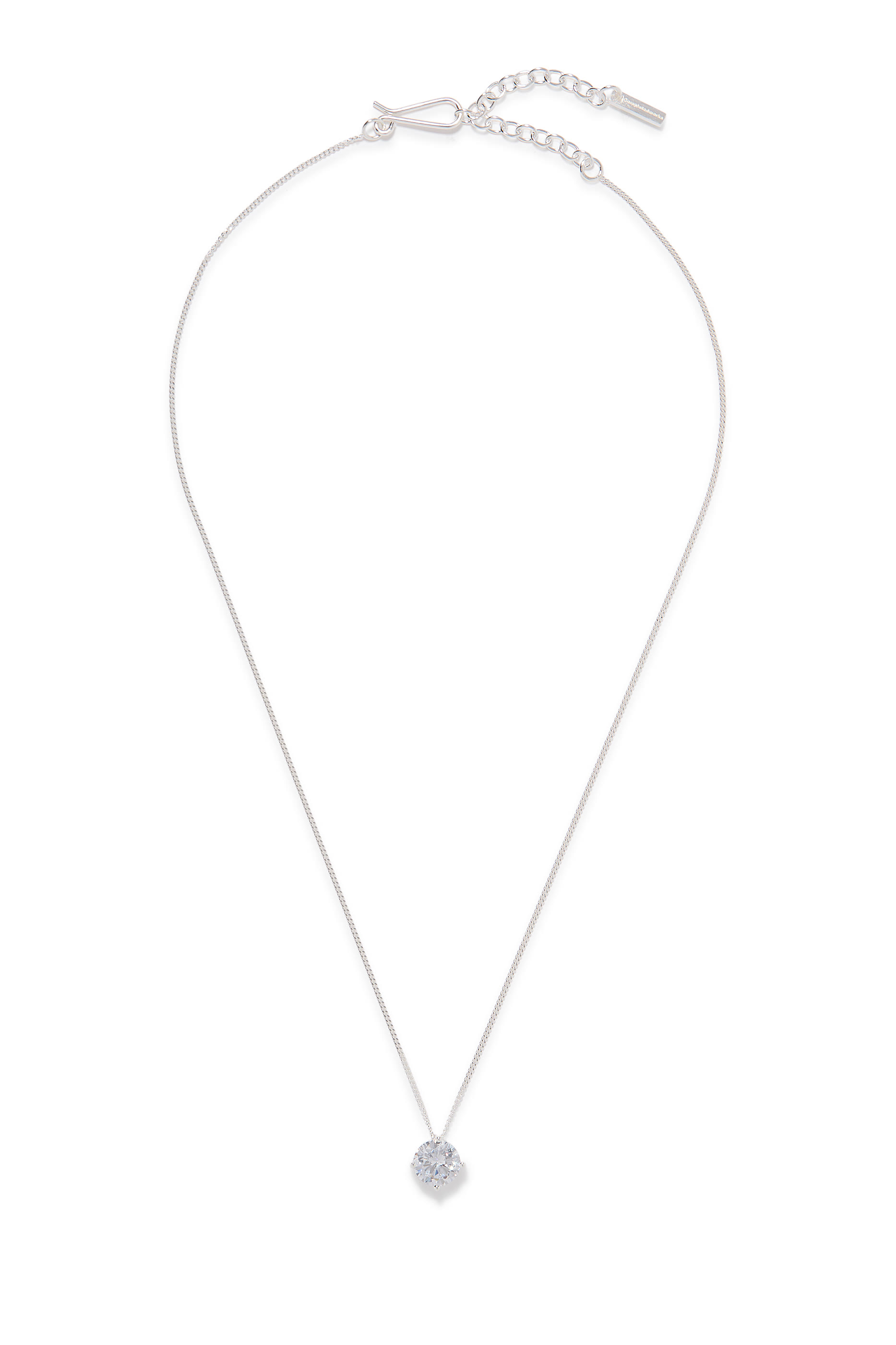 قلادة بدلاية مرصعة بأحجار زركونيا، فضة استرلينية معاد تدويرها مطلية بالروديوم