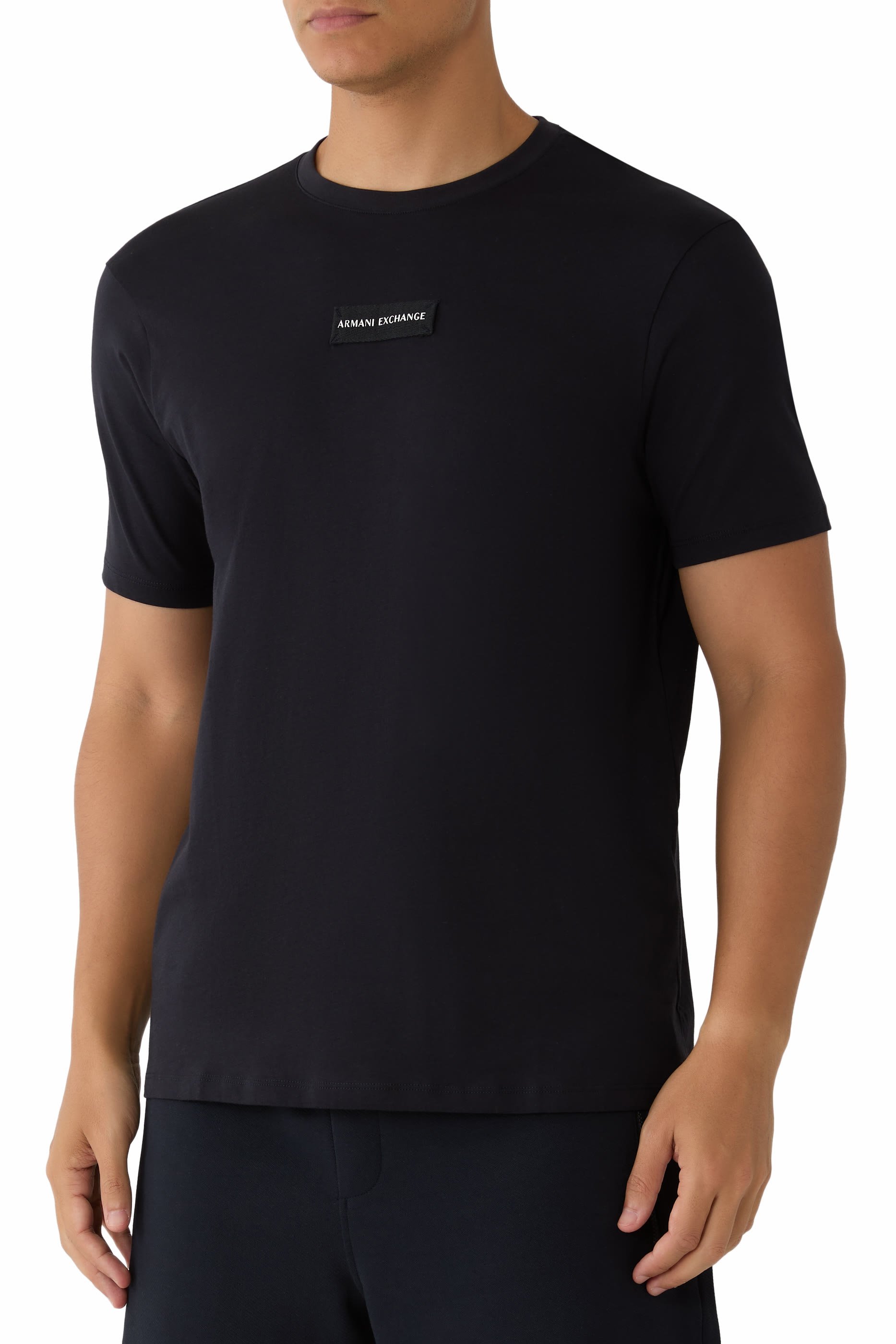 تيشيرت بشعار الماركة قطن جرسيه