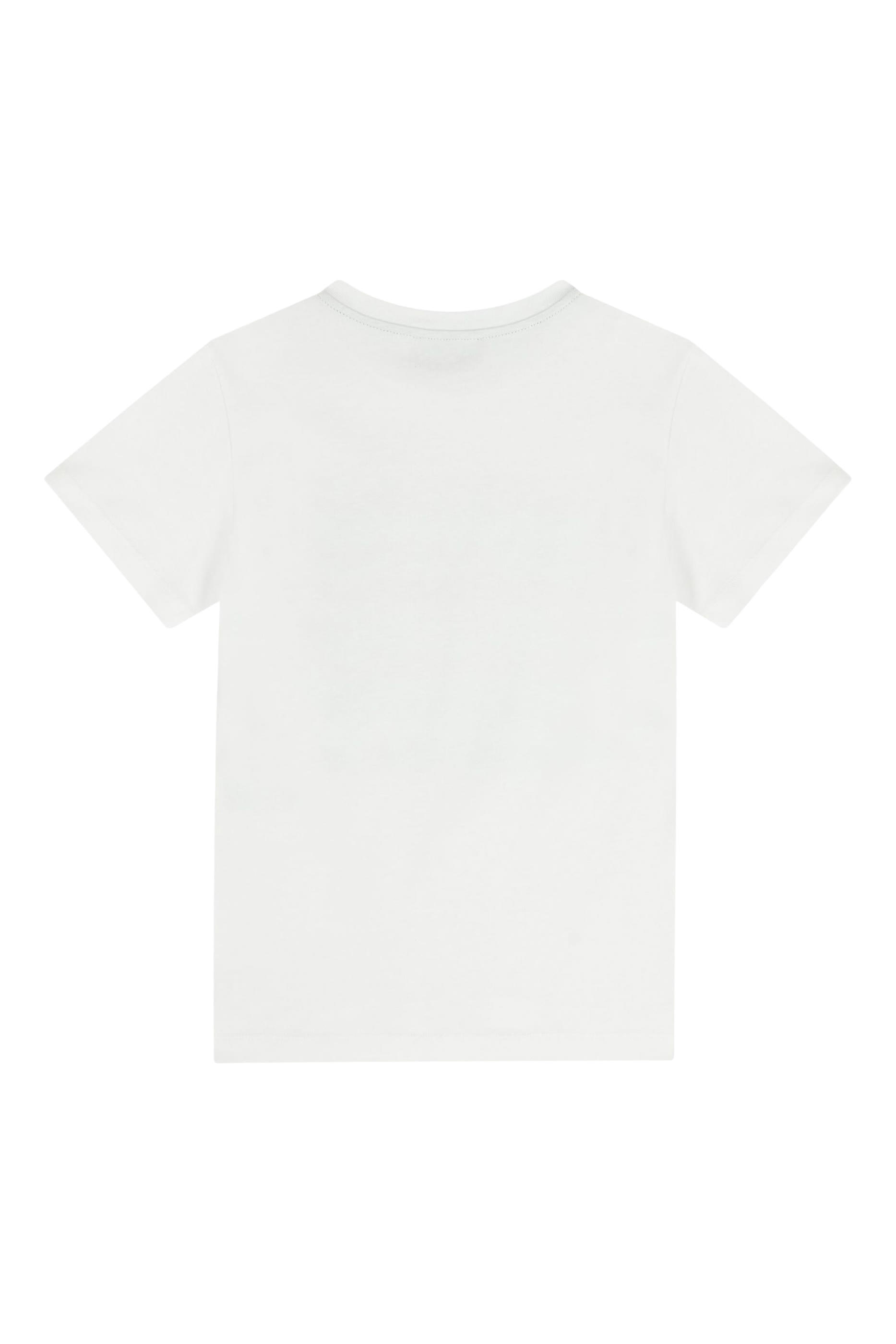 تيشيرت بخطوط متعرجة وشعار الماركة للأطفال