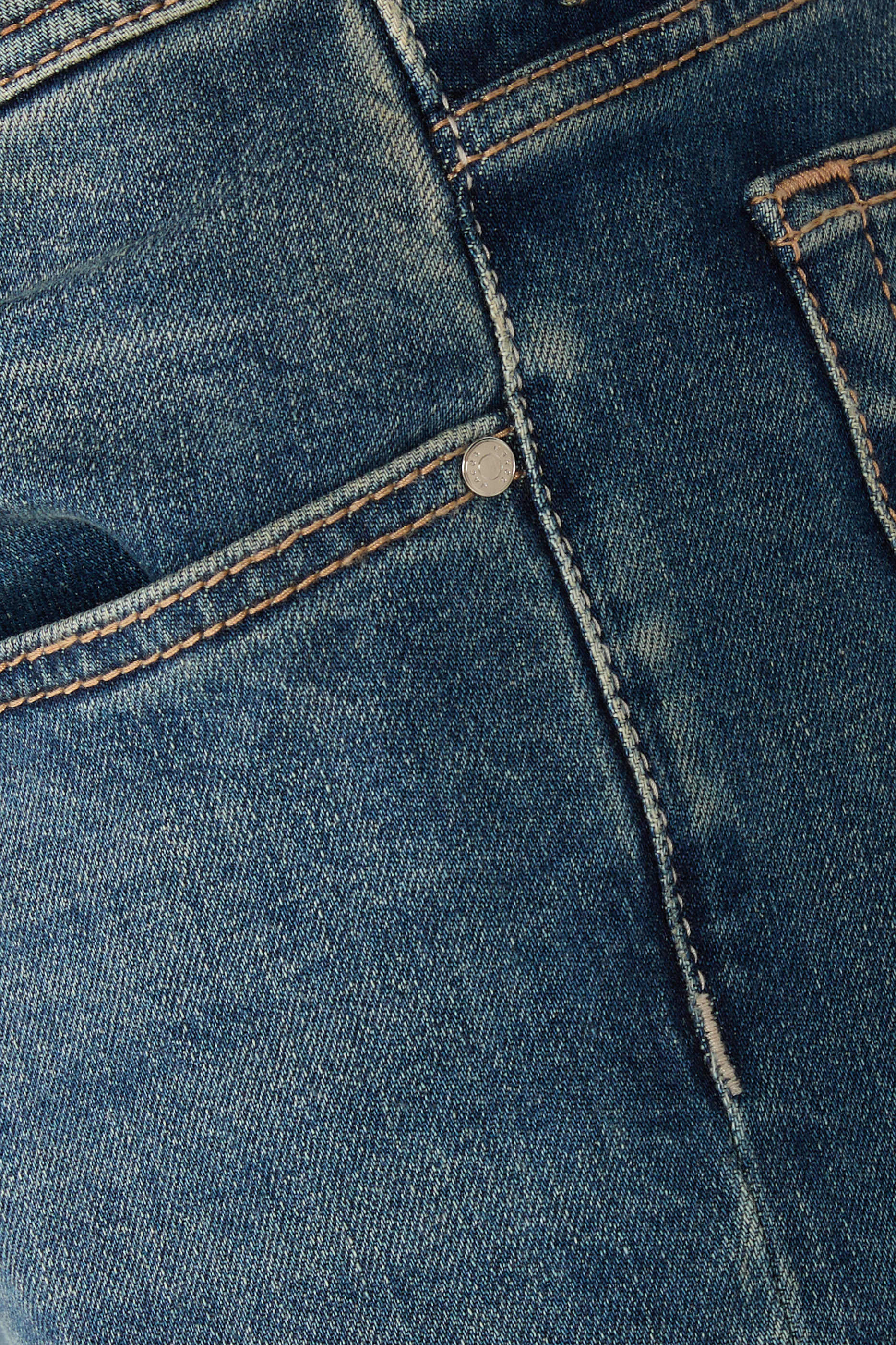 بنطال جينز بارد بقصة ضيقة عادية بخمس جيوب